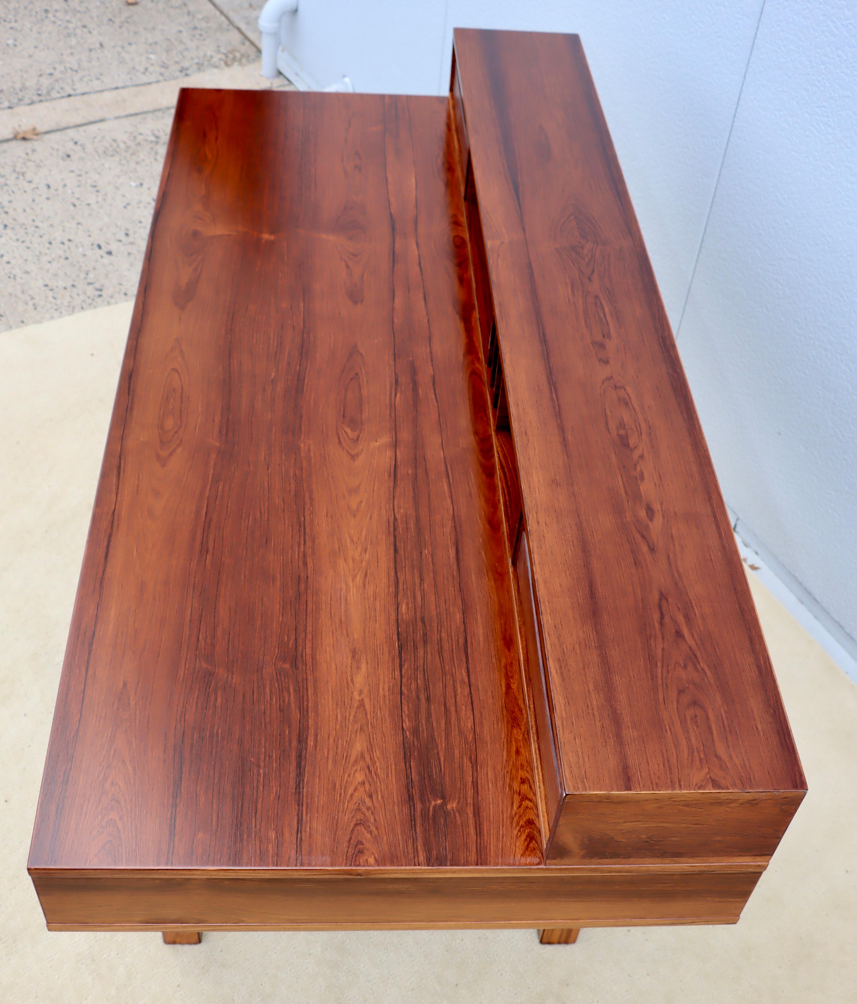 Mid-Century Modern Peter Løvig Nielsen Rosewood Partners Desk For Sale