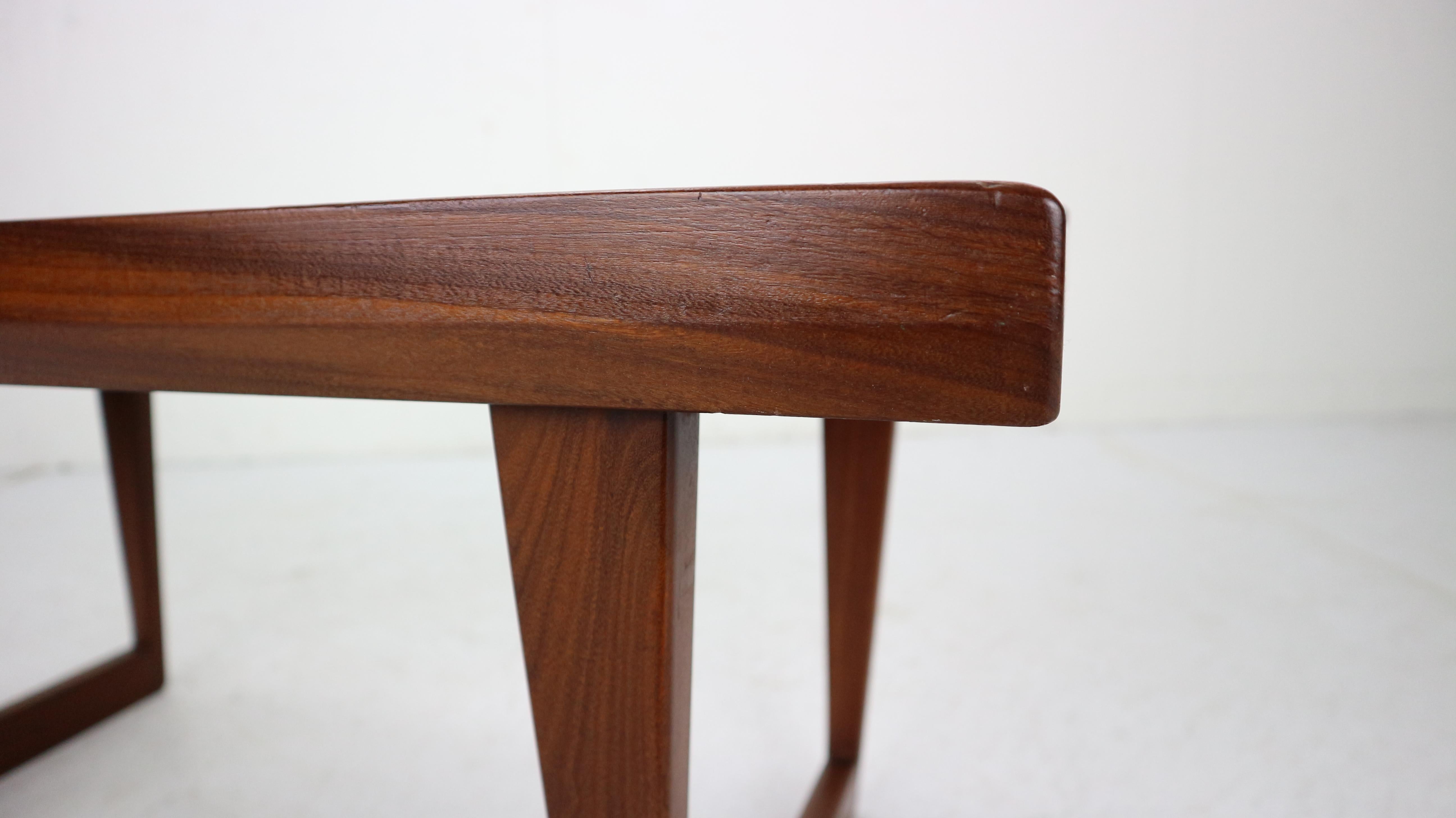 Peter Løvig Nielsen Set of 2 Teak Coffee Tables with Sled Legs, 1967, Denmark 4