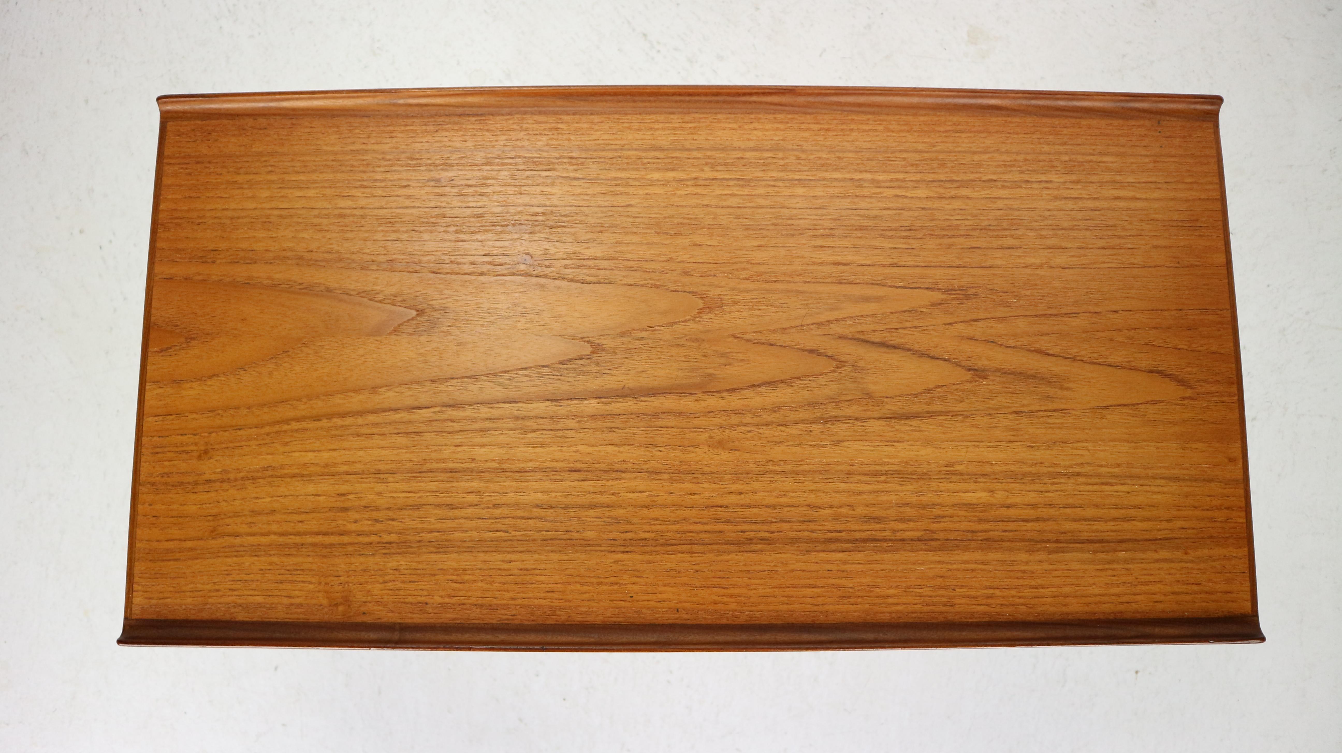 Peter Løvig Nielsen Set of 2 Teak Coffee Tables with Sled Legs, 1967, Denmark 5