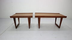 Peter Løvig Nielsen Set of 2 Teak Coffee Tables with Sled Legs, 1967, Denmark
