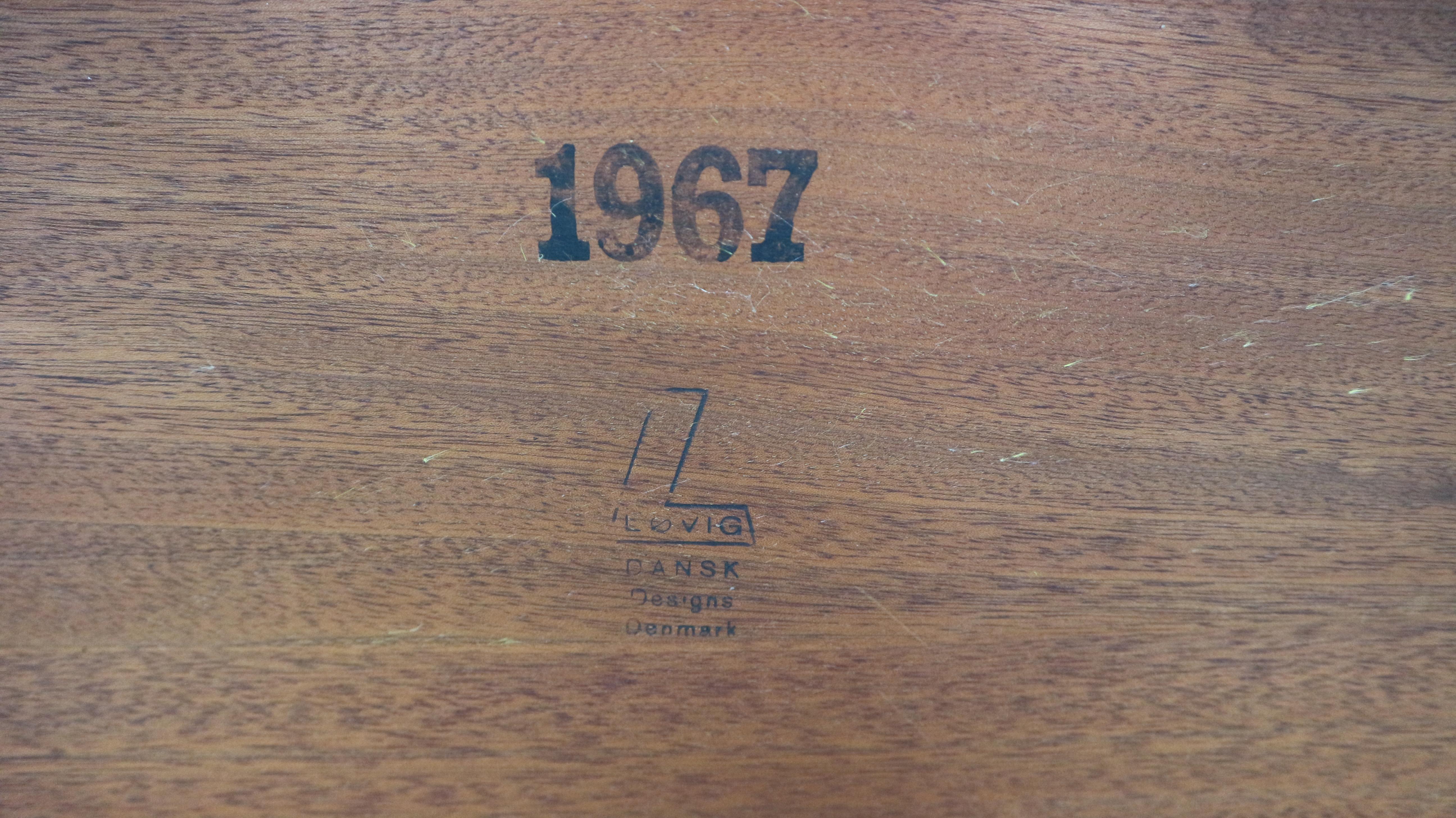 Peter Løvig Nielsen Set of 2 Teak Coffee Tables with Sled Legs, 1967, Denmark 14