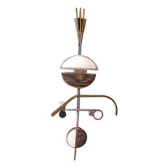 Peter Macchiarini Modern Constructivist Studio Brooch, circa 1970s