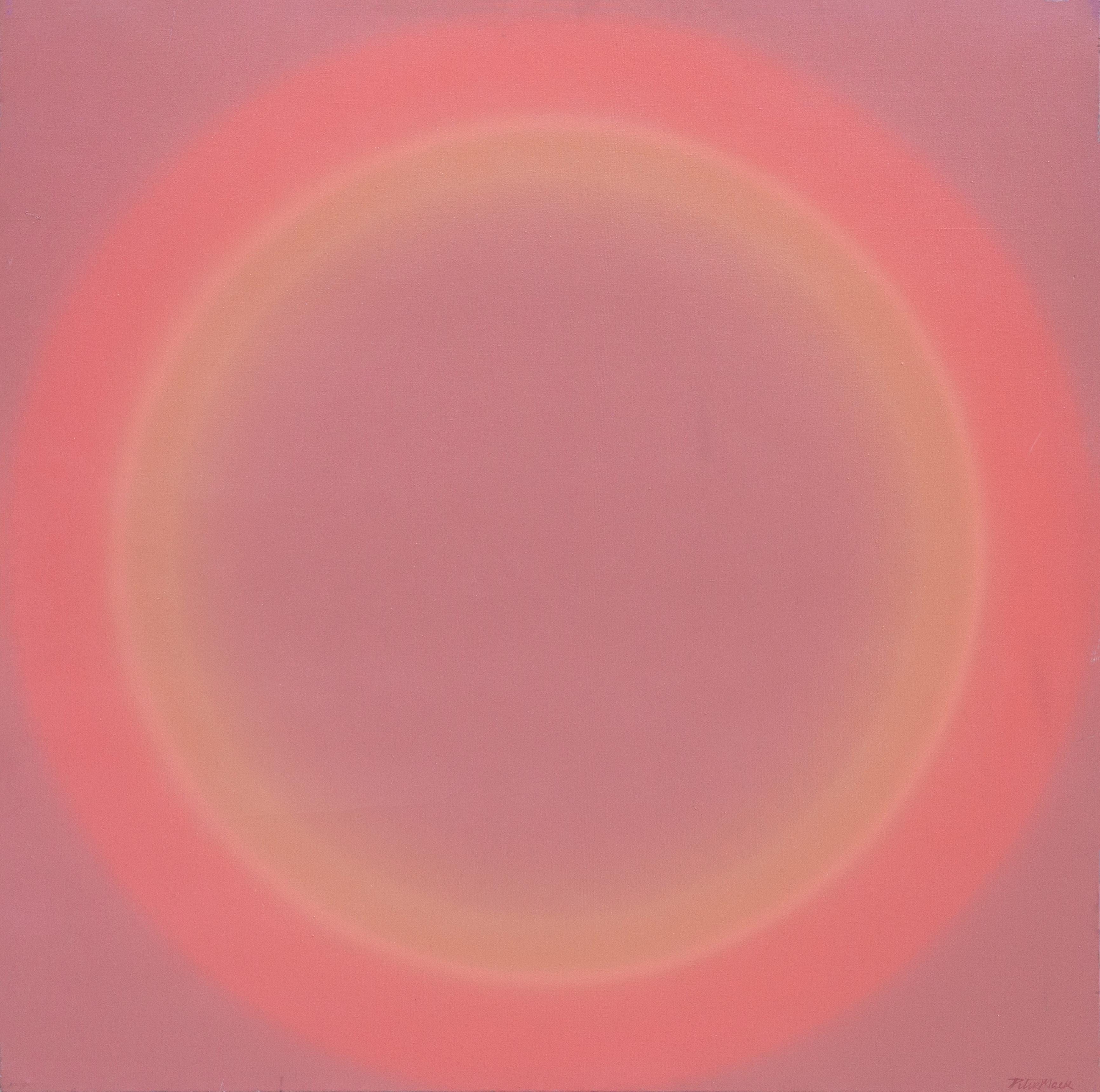 Künstler: Peter Mack
Titel: Rundschreiben 2
Jahr: ca. 1980
Medium: Acryl auf Leinwand, Signiert v.l.n.r.
Größe: 54 x 54 Zoll (137,16 x 137,16 cm)
