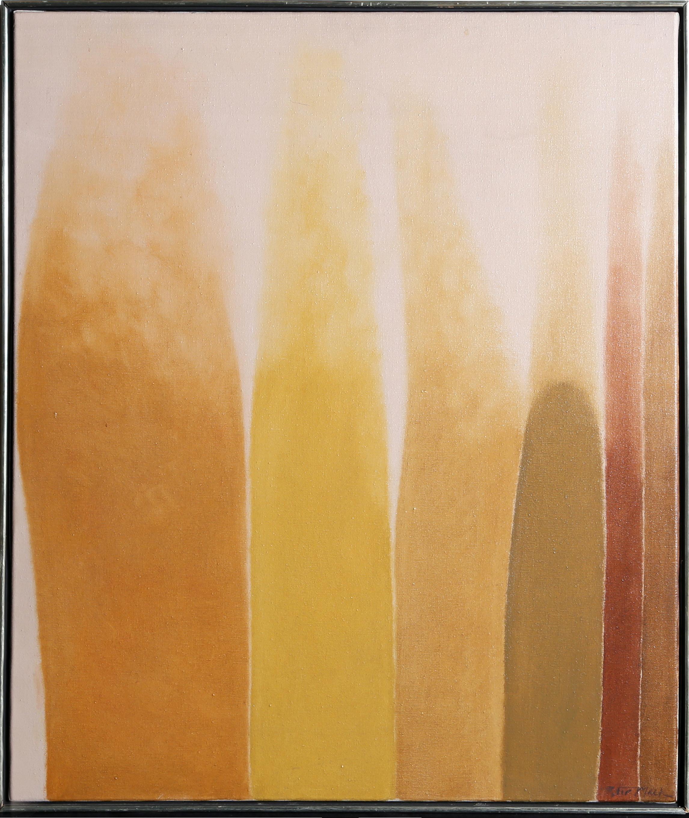 Künstler: Peter Mack
Titel:	Hommage an Julia
Jahr: ca. 1980
Medium:	Acryl auf Leinwand, signiert v.l.n.r.
Größe: 36 Zoll x 30 Zoll (91,44 cm x 76,2 cm)
Rahmengröße: 37 x 31 Zoll