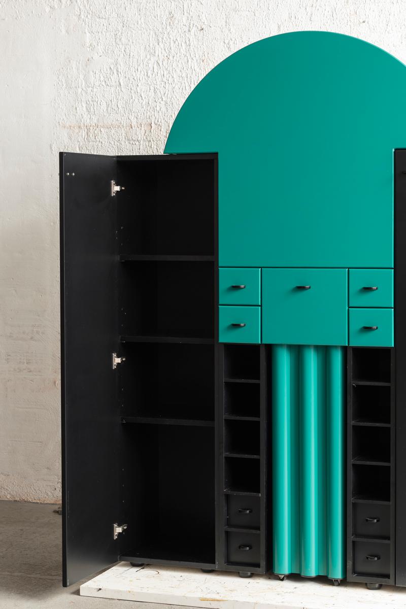 Peter Maly Barschrank 'Duo' für Interlübke, deutsches Design, 1980er Jahre (Postmoderne)