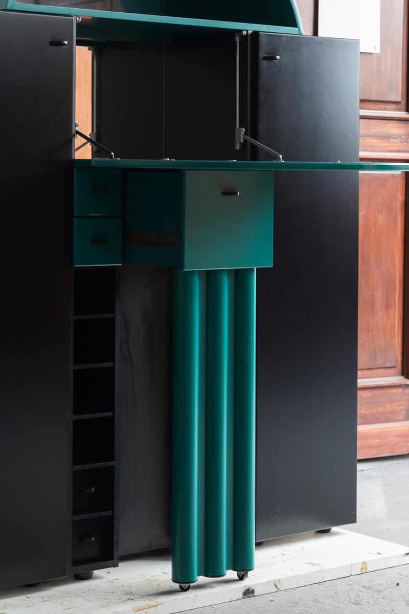 Peter Maly Barschrank 'Duo' für Interlübke, deutsches Design, 1980er Jahre (Deutsch)