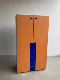Peter Maly per Interlübke Armadio laterale postmoderno, Germania anni '80, stile Memphis