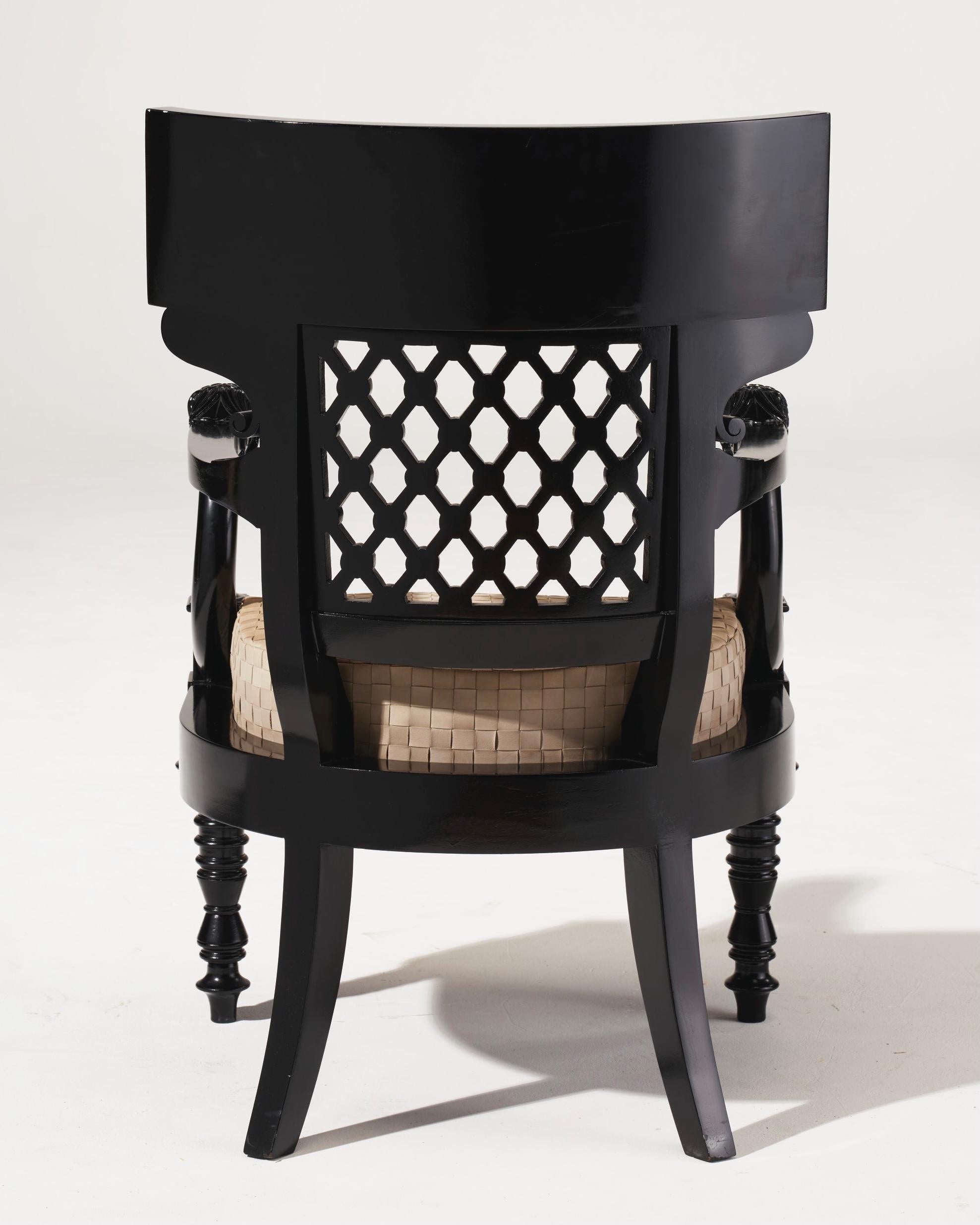 Ebonisierte Sessel im Louis-XVI.-Stil nach Henri Jacob (gest. 1824) im Angebot 1
