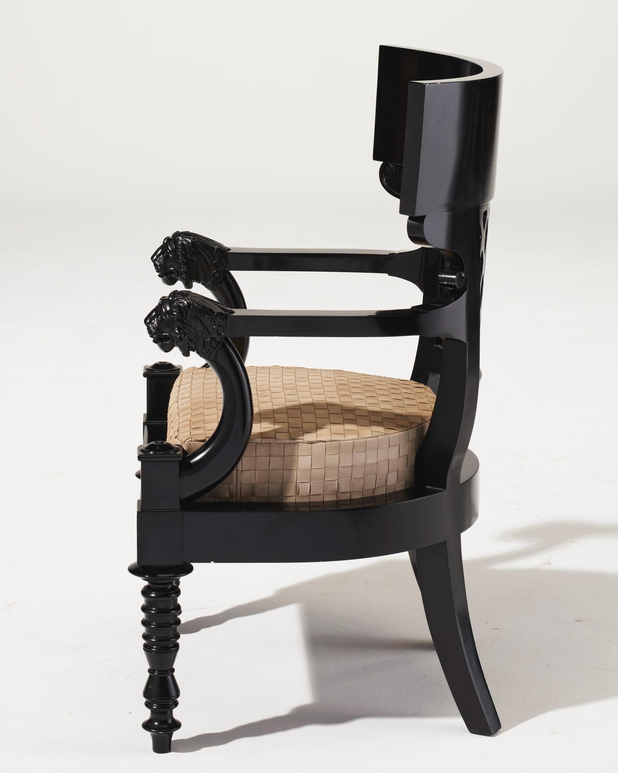 Ebonisierte Sessel im Louis-XVI.-Stil nach Henri Jacob (gest. 1824) (Holz) im Angebot
