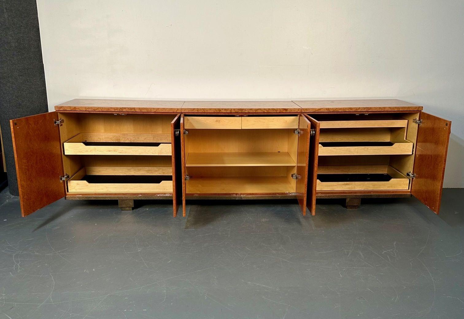Peter Marino, Modern, Large Custom Sideboard, Maple, Marble, Brass, Canada For Sale 5