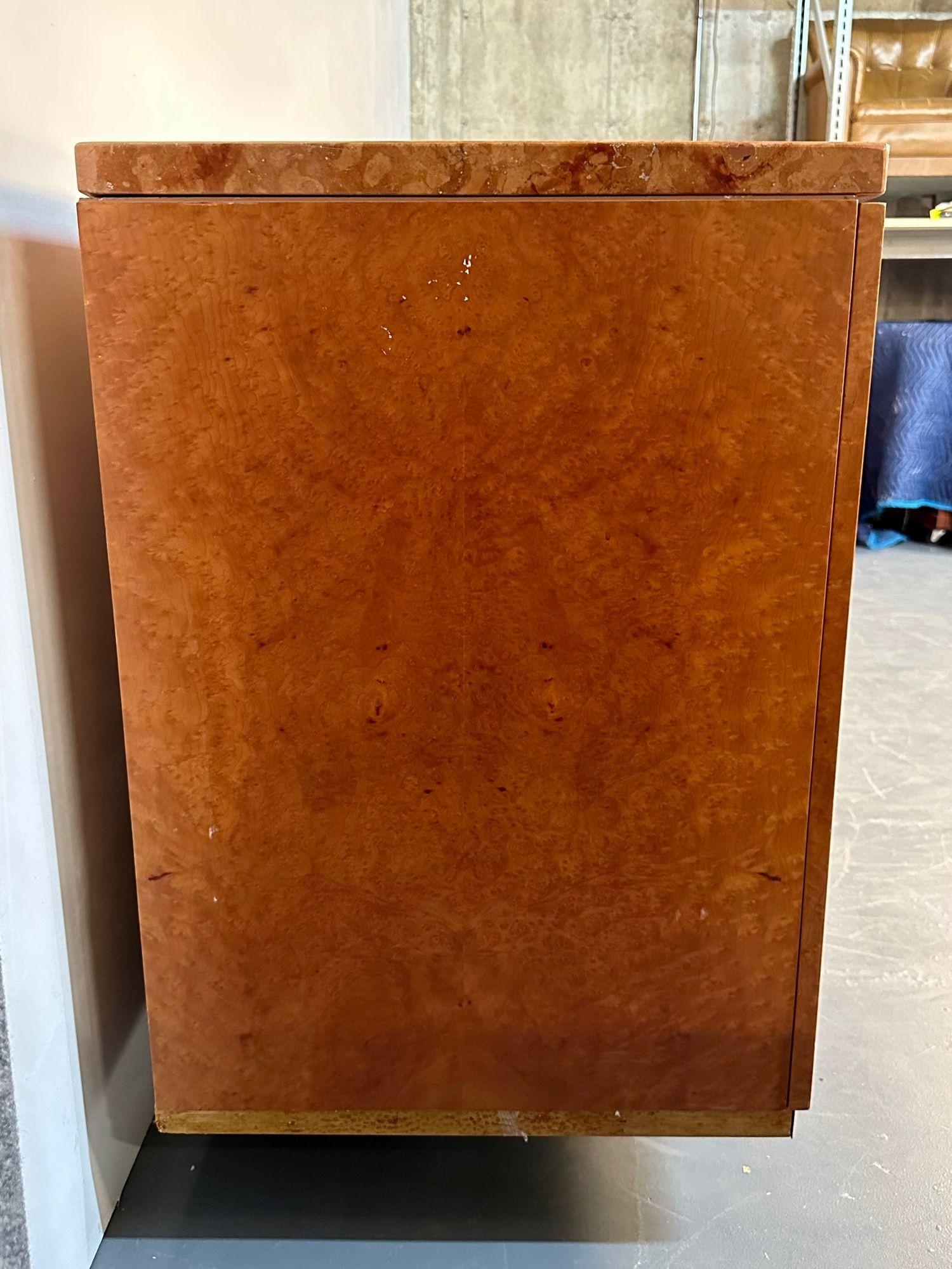Peter Marino, Modern, Large Custom Sideboard, Maple, Marble, Brass, Canada For Sale 9
