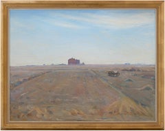 Peter Marius Sand Holm, Spring Landscape With Farmhouse, Oil Painting