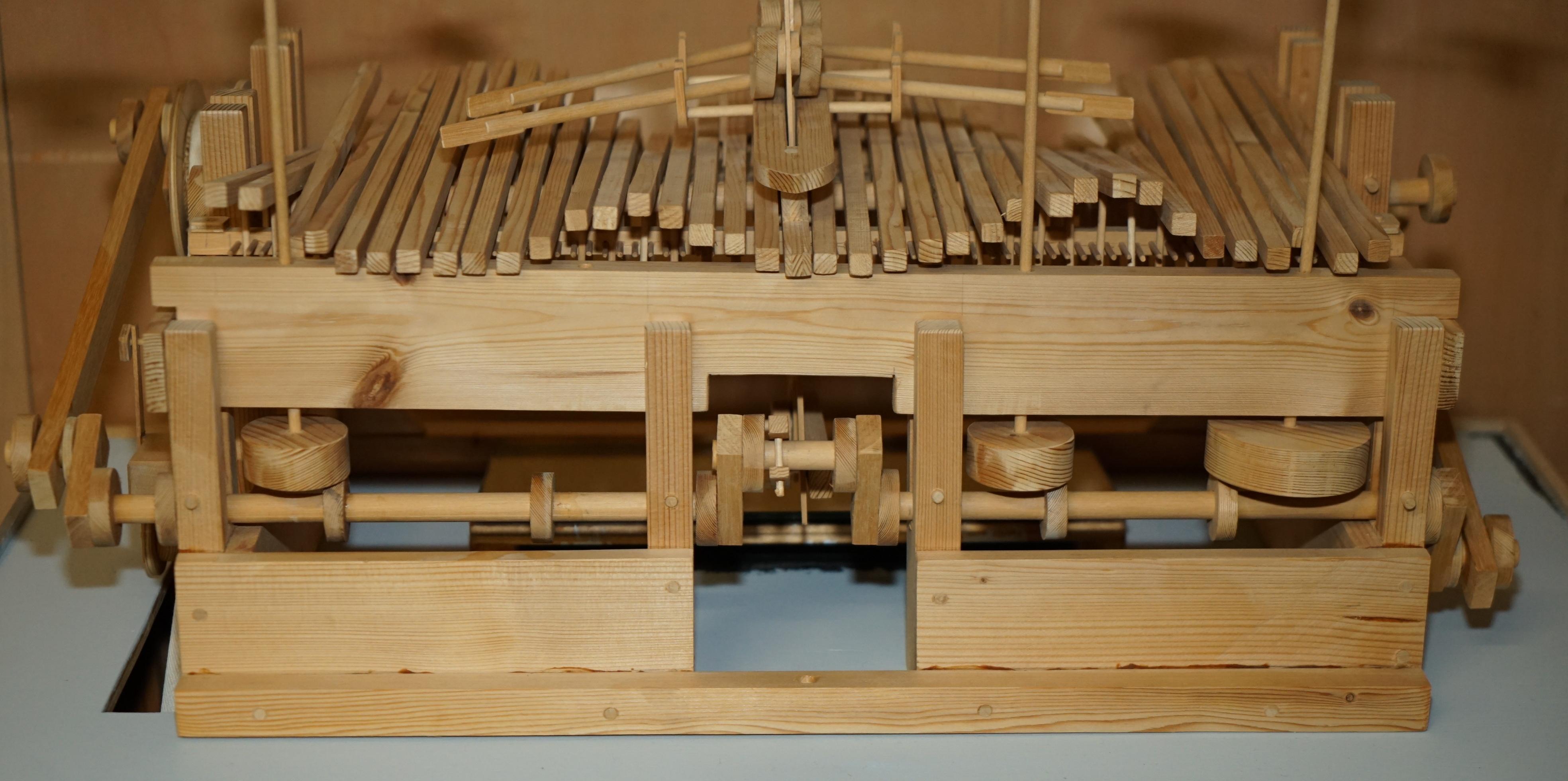 PETER MARKEY 1930-2016 BRITiSH MADE WOODEN AUTOMATON OF TWO MEN ROWING IN CASE 2