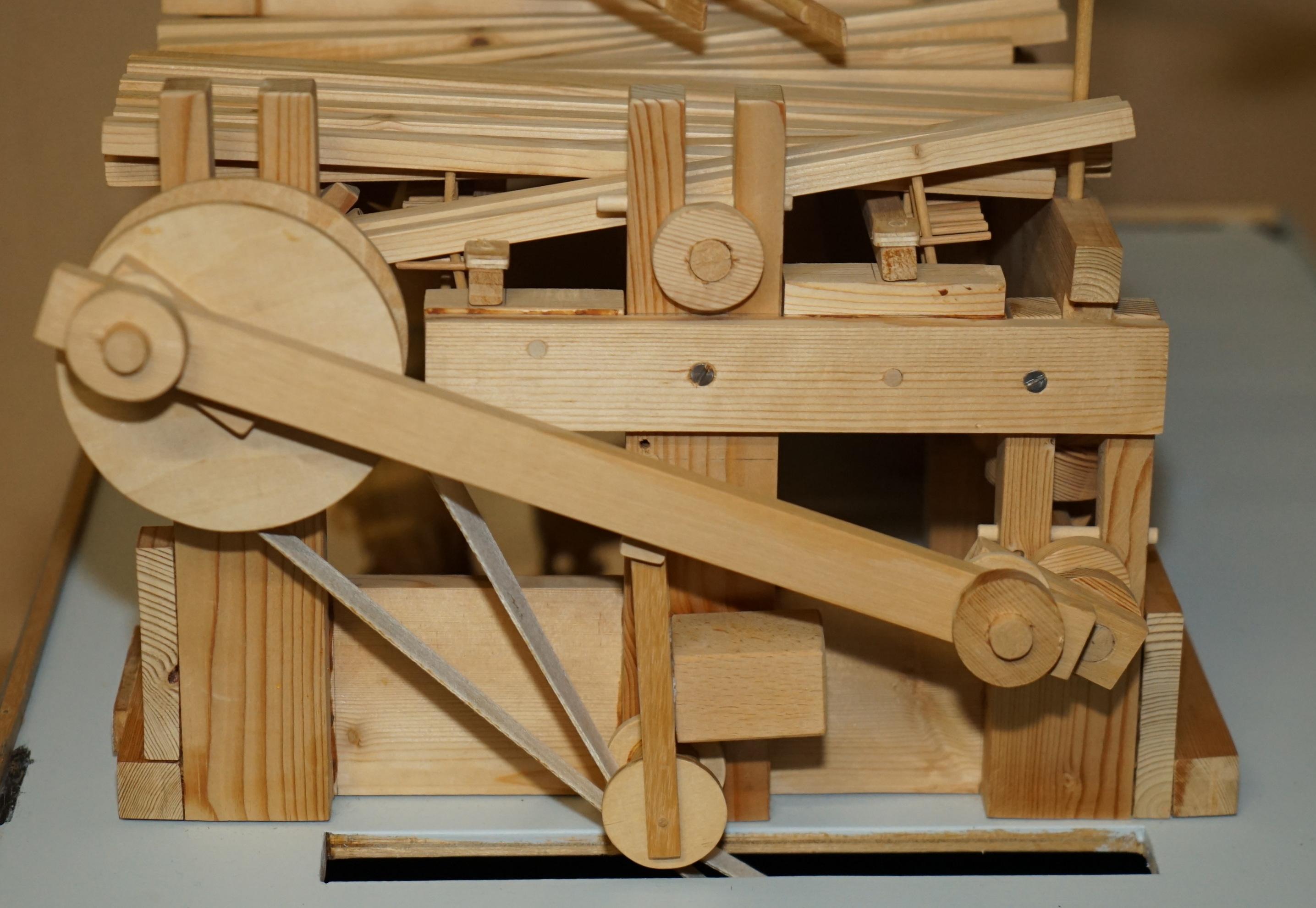 PETER MARKEY 1930-2016 BRITiSH MADE WOODEN AUTOMATON OF TWO MEN ROWING IN CASE 4