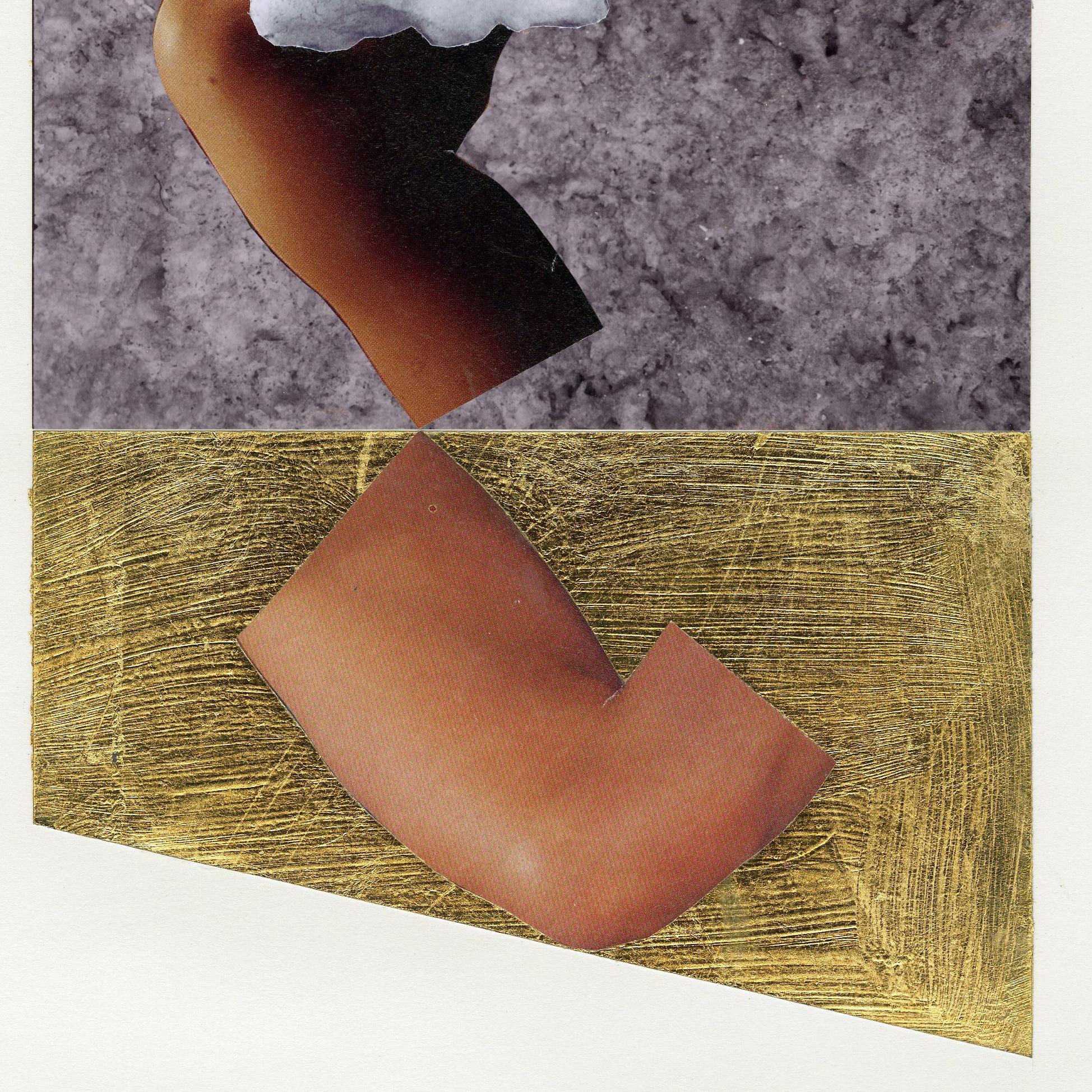 Photographie, feuille d'or et collage de magazines en techniques mixtes

Non signé

Provenance :

Succession de l'artiste

Feuille : 16 x 14