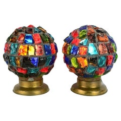 Peter Marsh per Nader Multicolor Dalle De Verre, Globe Lighting in vetro a pezzetti