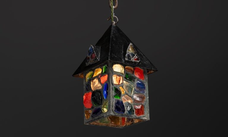 Peter Marsh Rock Glass Lantern, England 1950 at 1stDibs