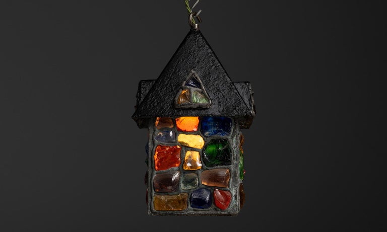Peter Marsh Rock Glass Lantern, England 1950 at 1stDibs