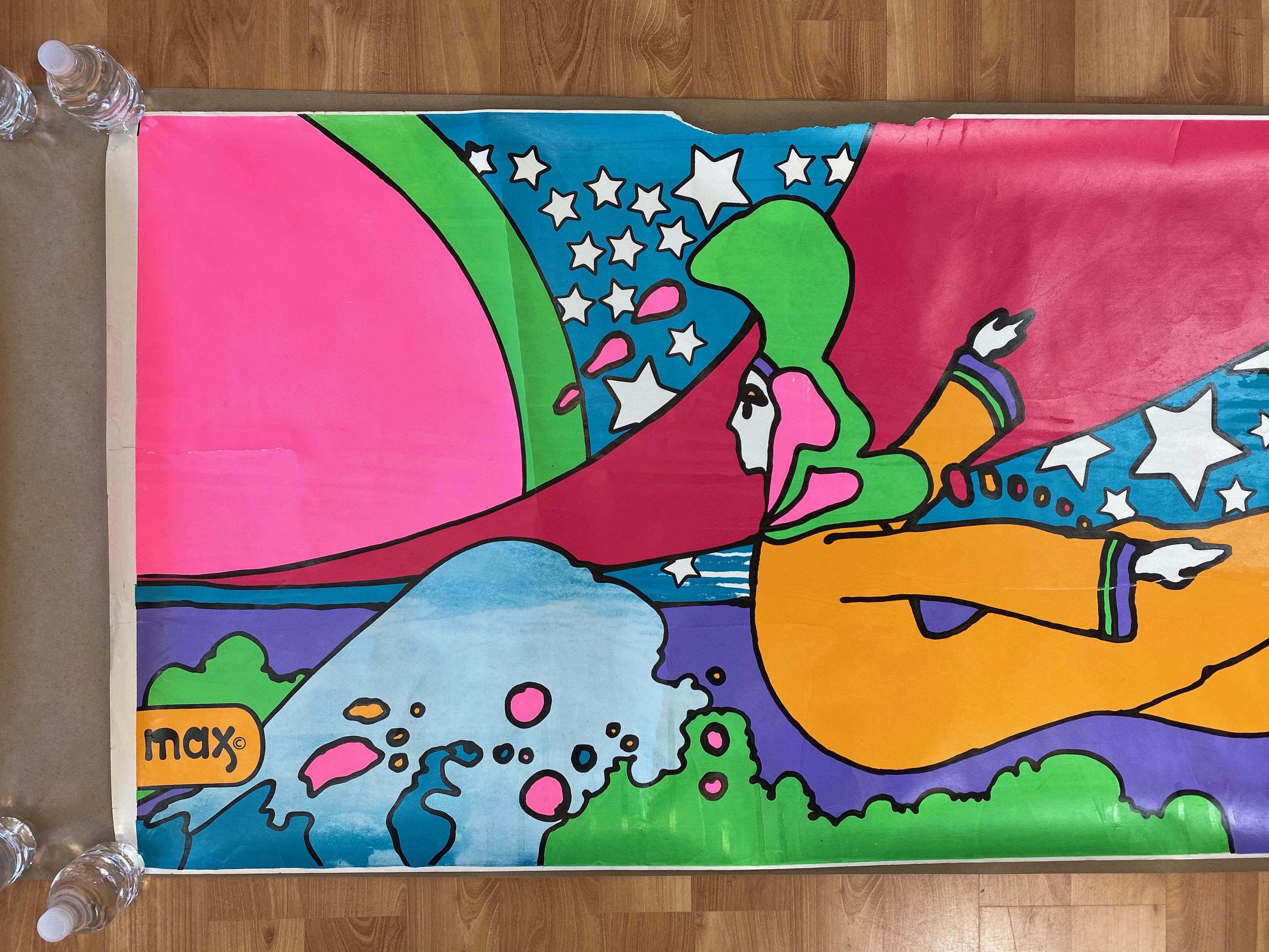 Peter Max 12-Foot-Wide Serigraph for 1970 de Young Museum Solo Exhibition ‘A’ For Sale 3
