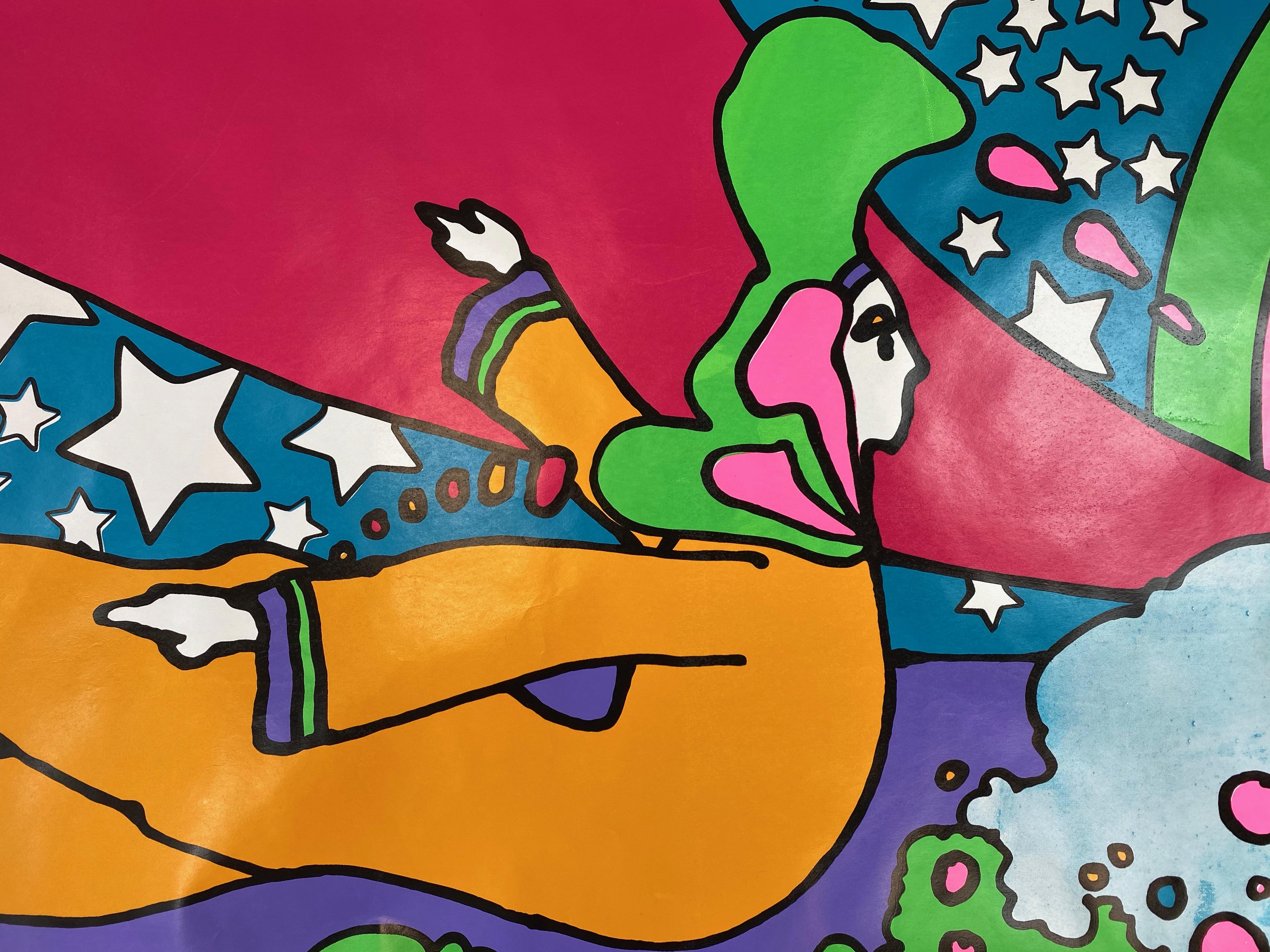 Peter Max 12-Foot-Wide Serigraph for 1970 de Young Museum Solo Exhibition ‘A’ In Good Condition For Sale In San Francisco, CA