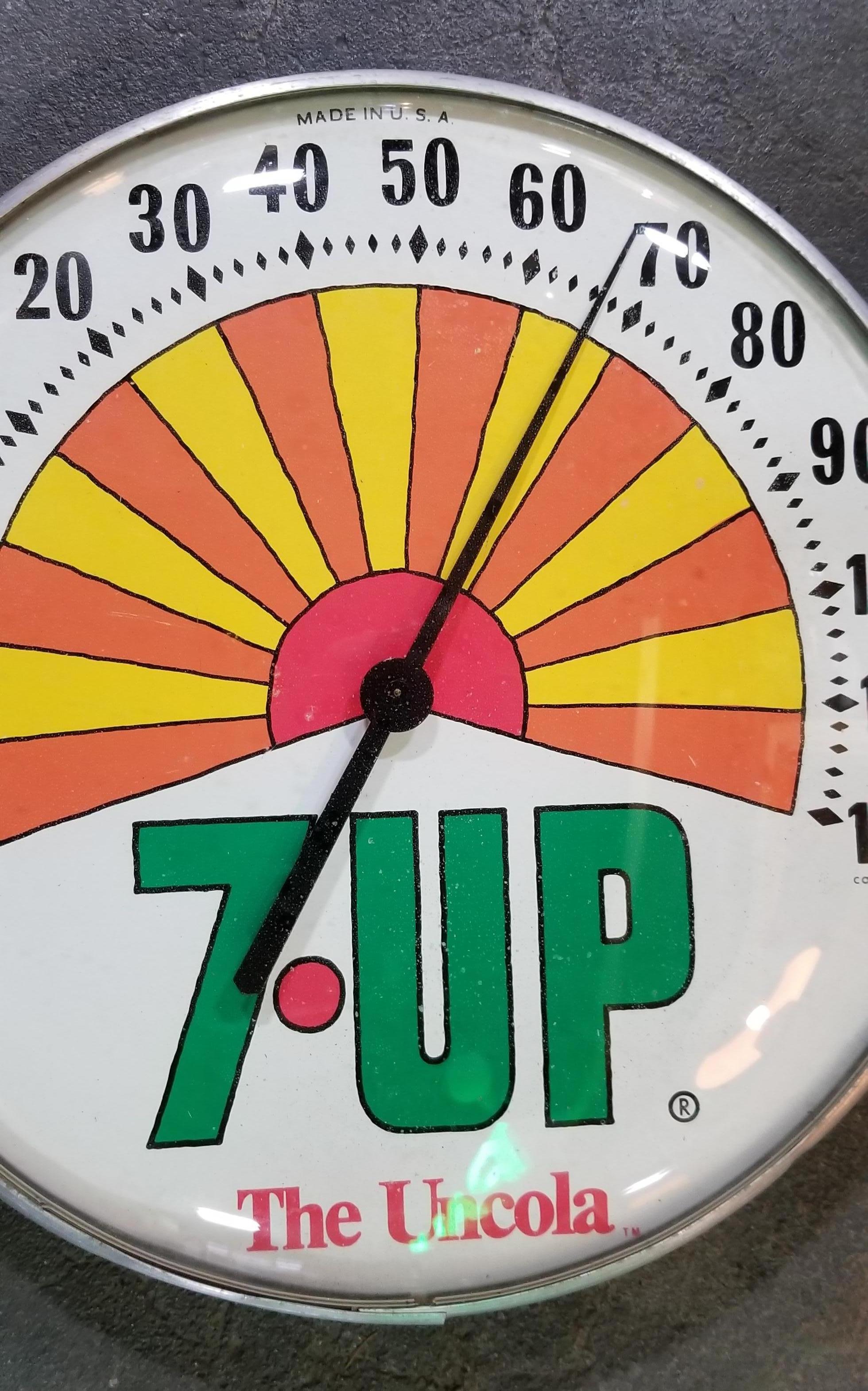 vintage 7up thermometer