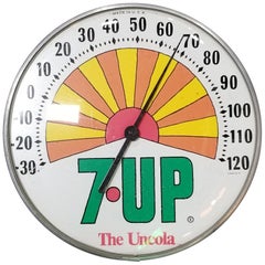 Vintage Peter Max 7UP Advertising Thermometer, 1970s