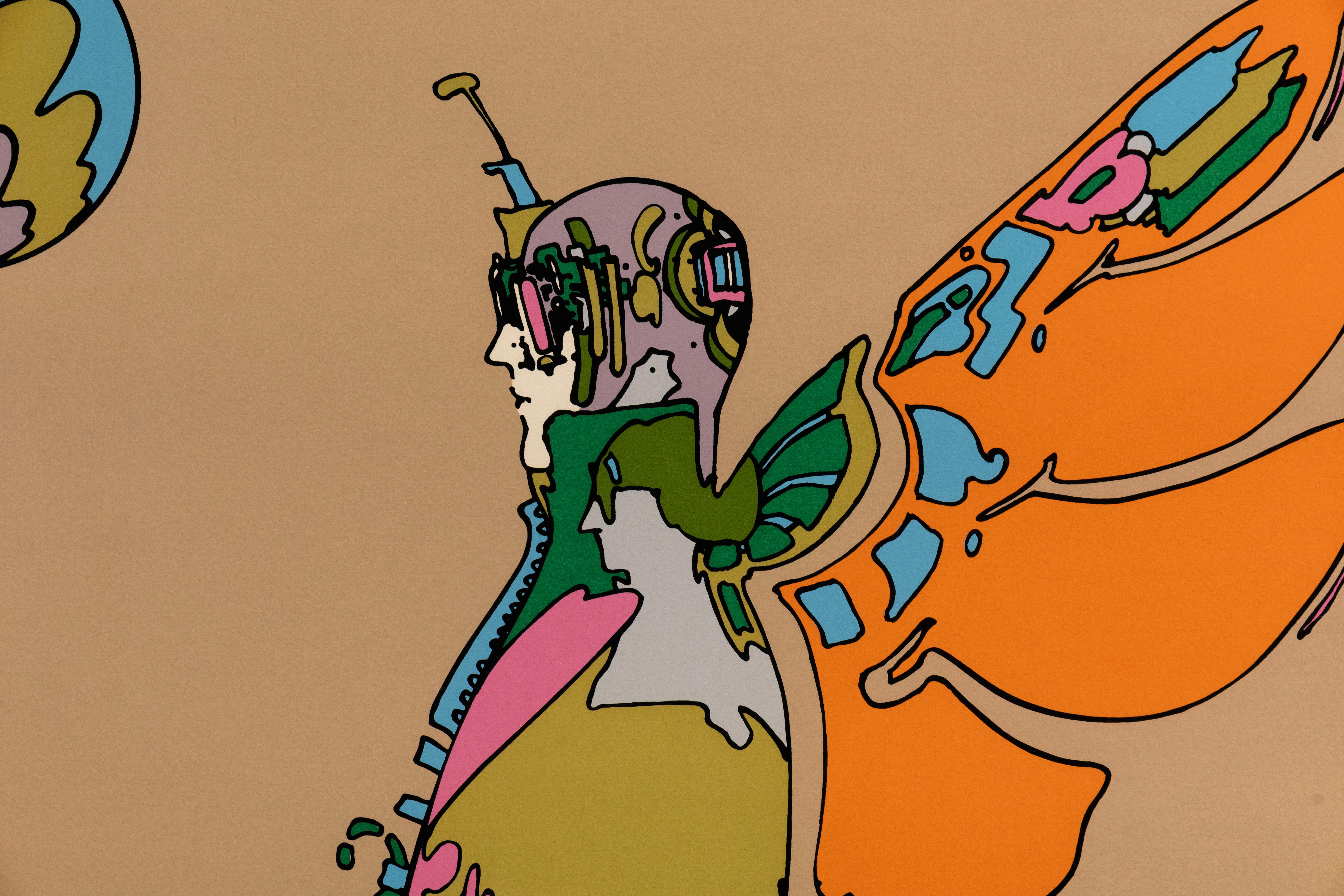 Peter Max - Krabbennebelmann, 1971 Signierte Pop-Art-Serigrafie auf Papier I/P VII im Angebot 1