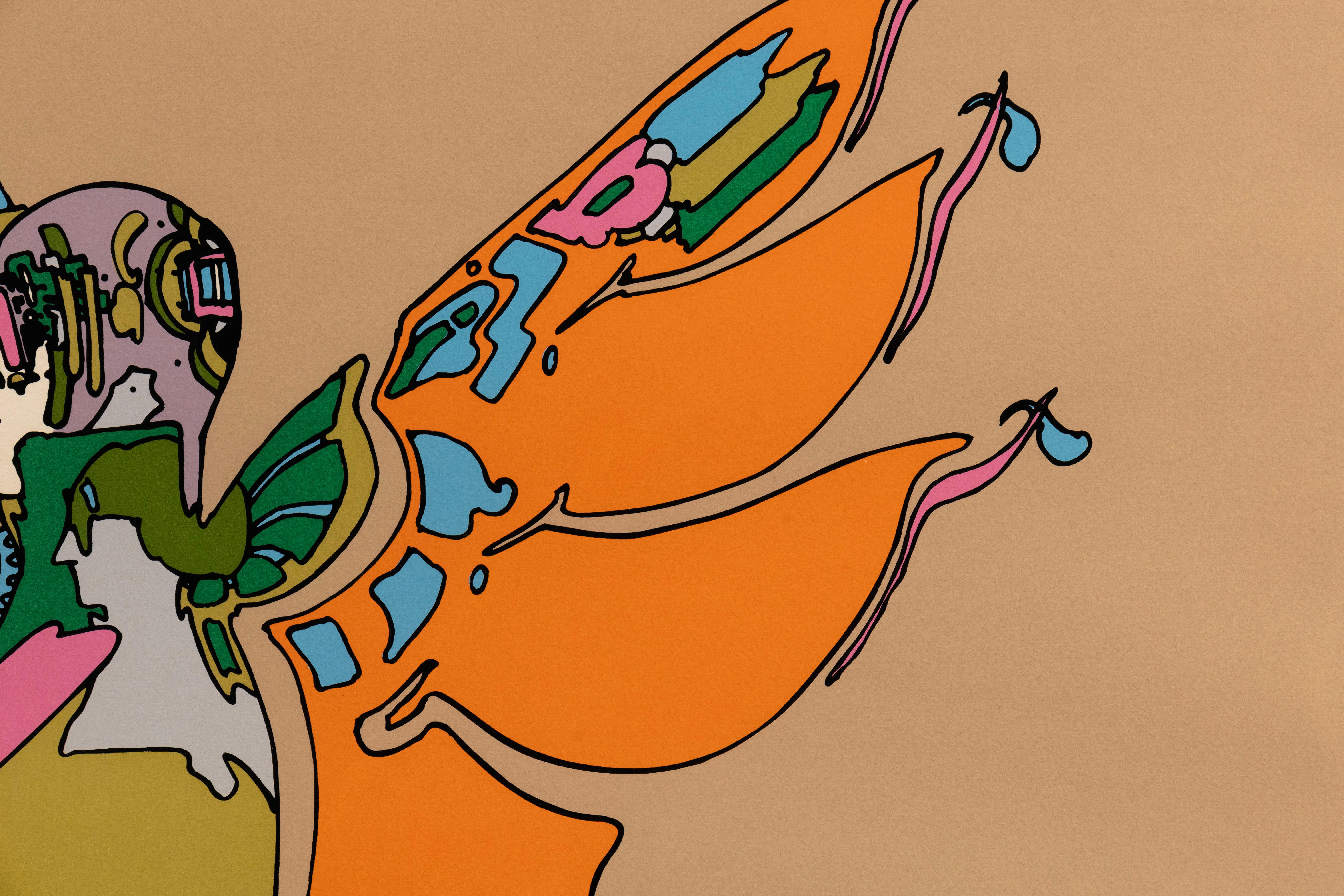 Peter Max - Krabbennebelmann, 1971 Signierte Pop-Art-Serigrafie auf Papier I/P VII im Angebot 2