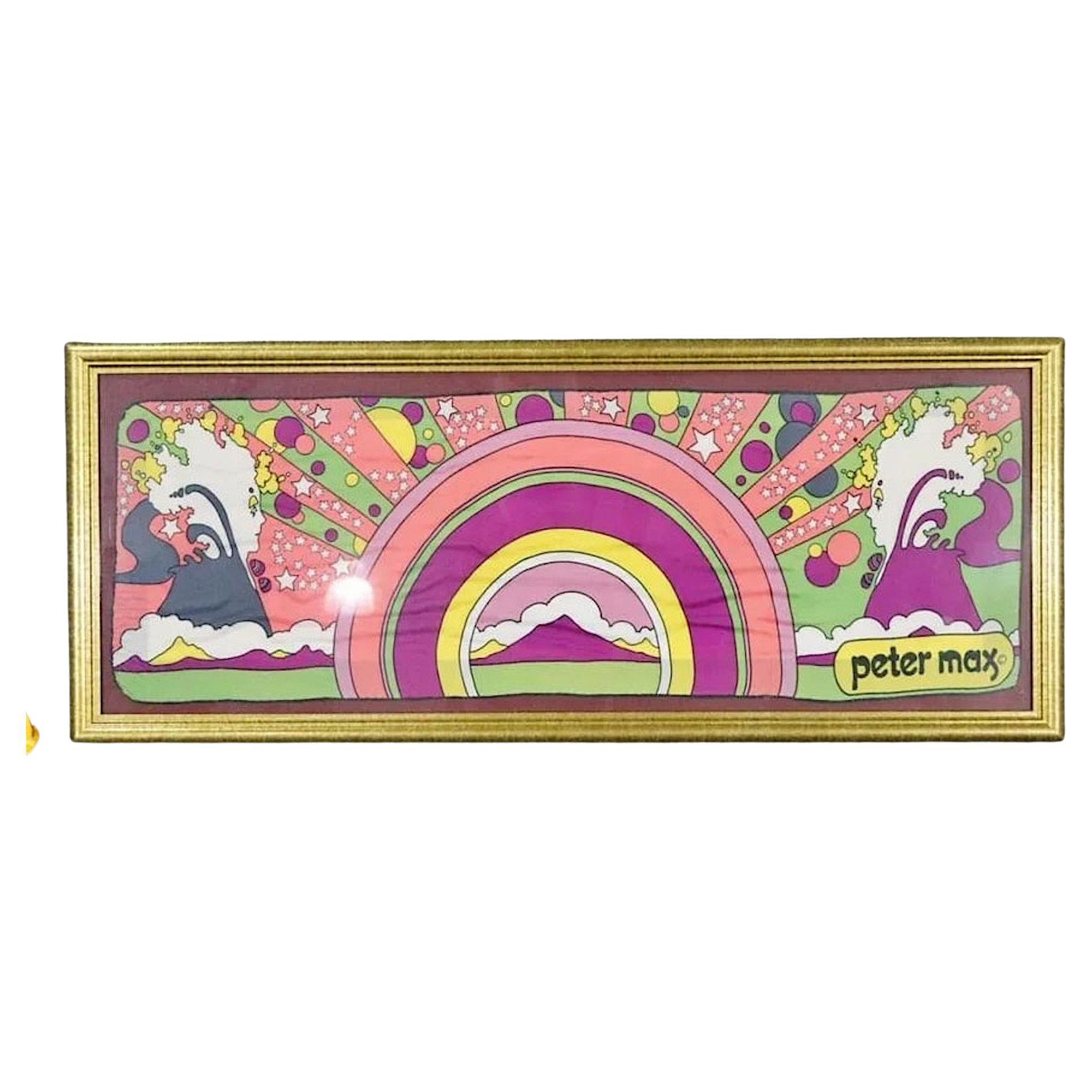 Peter Max Framed Scarf For Sale