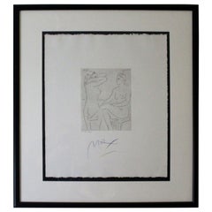 Peter Max Homenaje a Picasso Volumen 5 Aguafuerte XVII 1993 Firmado 68/99 Enmarcado