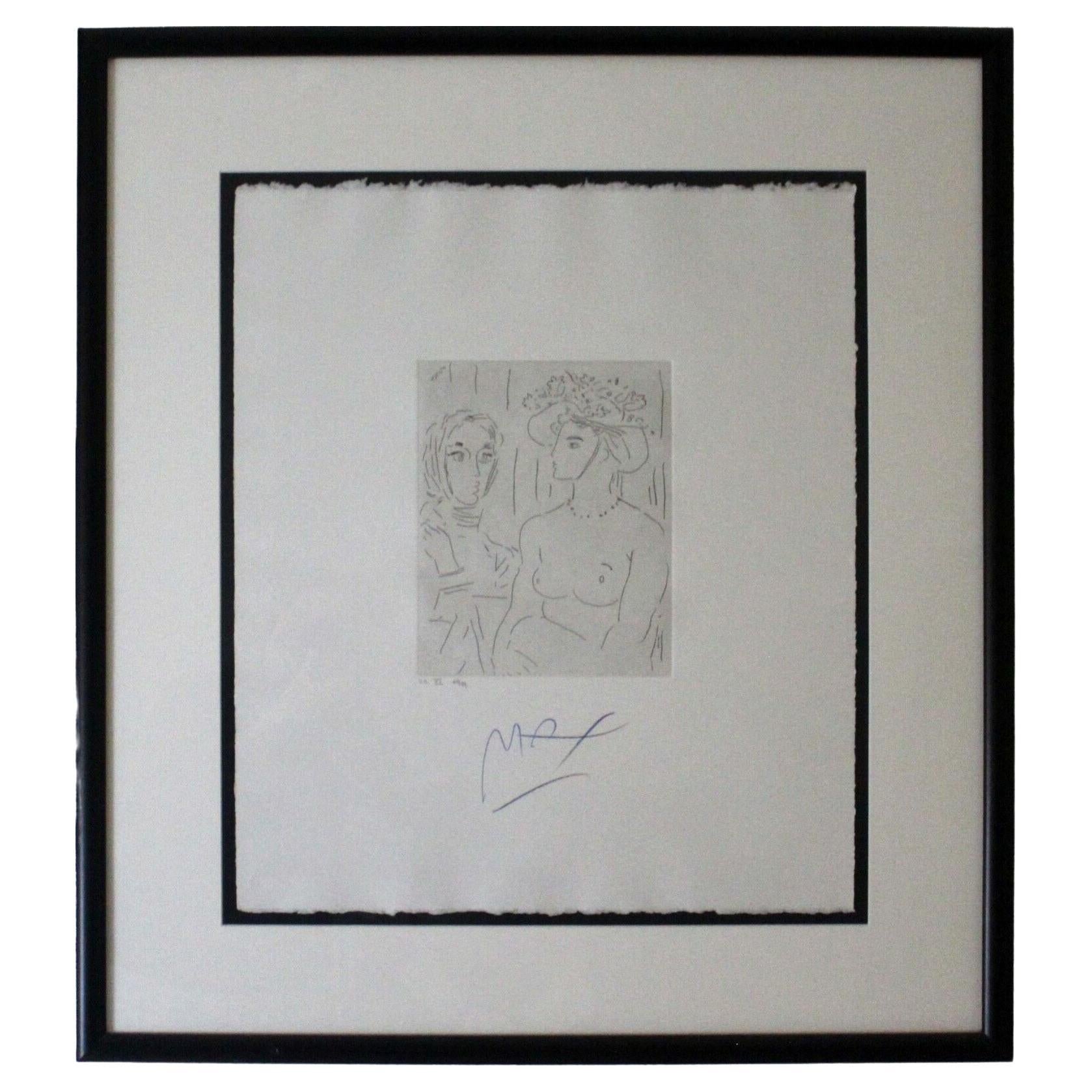 Peter Max Hommage an Picasso, Band 5, Radierung XX Modern, signiert 1993, gerahmt