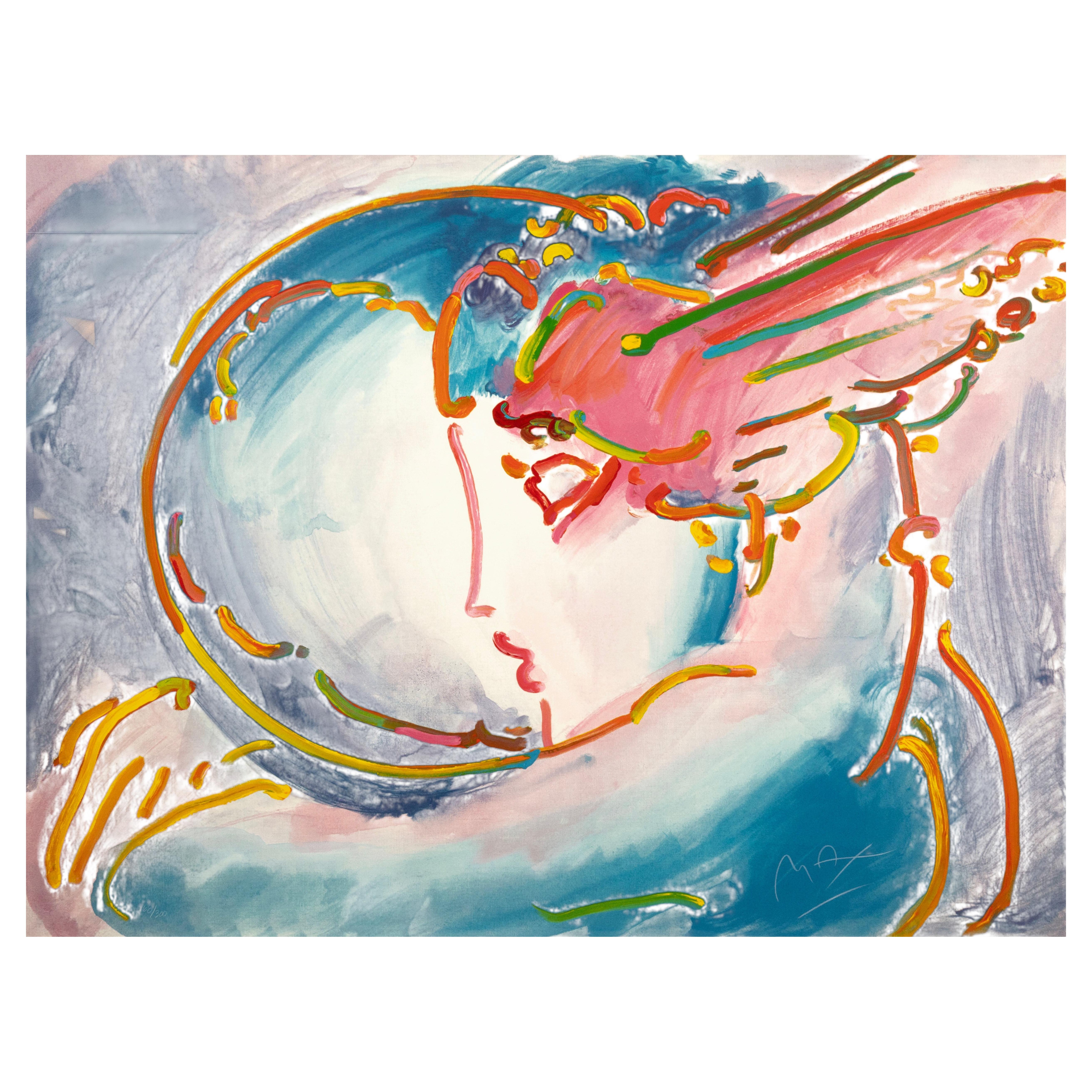 Peter Max I Love the World 2000 Serigrafia firmata su carta 68/300 Pop Art con cornice in vendita