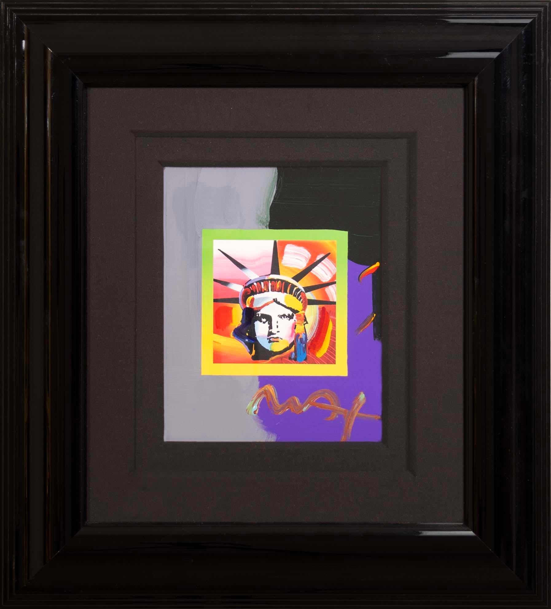 Una litografia contemporanea a tecnica mista con pittura acrilica su carta intitolata 