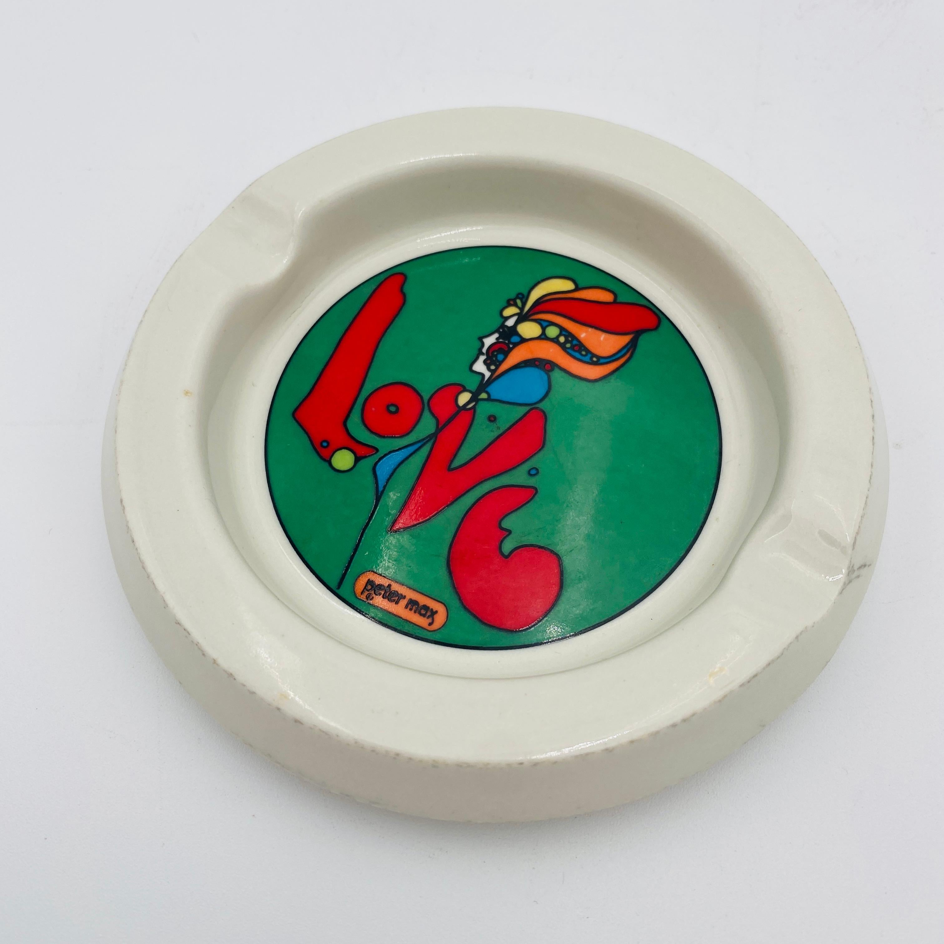 Ceramica Peter Max Love Posacenere New York, anni '60 in vendita