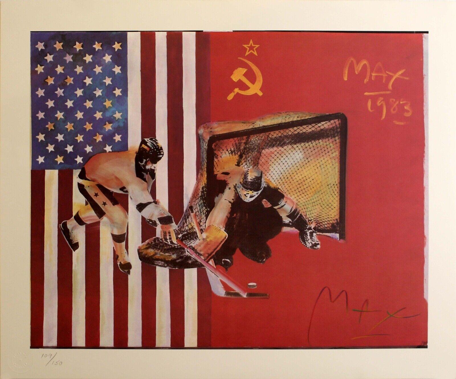 Peter Max Miracle on Ice Limited Edition 58/150 5