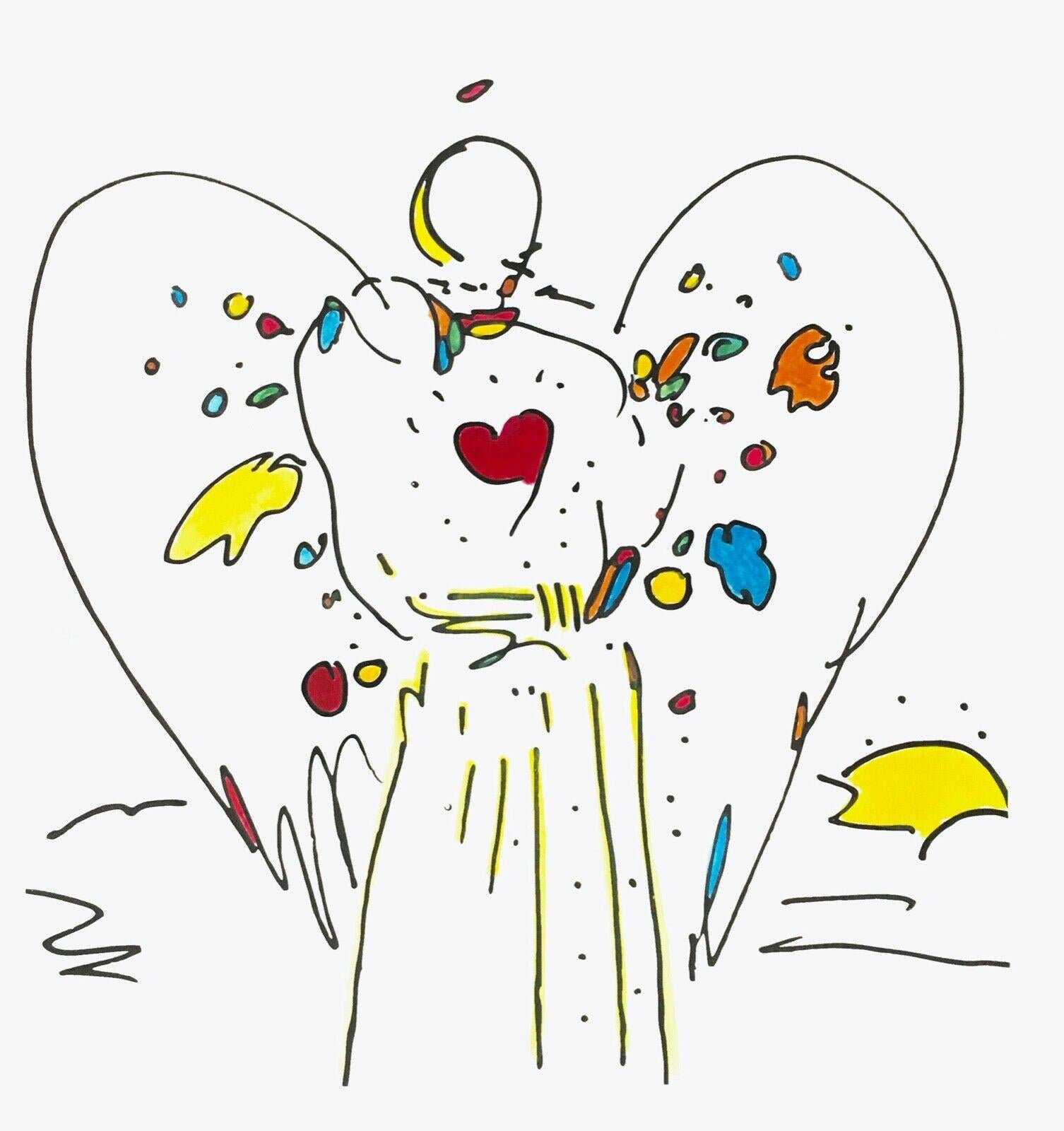 Angel with Heart, Peter Max For Sale 1
