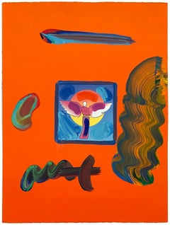 Angel with Heart, technique mixte unique sur papier