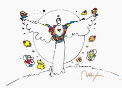 Vintage Angel with Spread Wings, Peter Max