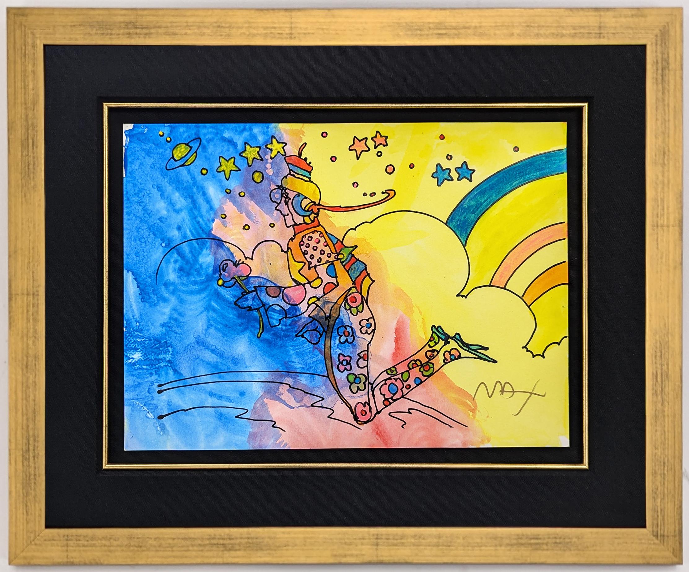 Cosmic Flyer (tecnica mista e acquerello originale)