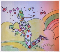 Volador Cósmico Dibujo original en técnica mixta, acuarela sobre papel, firmado