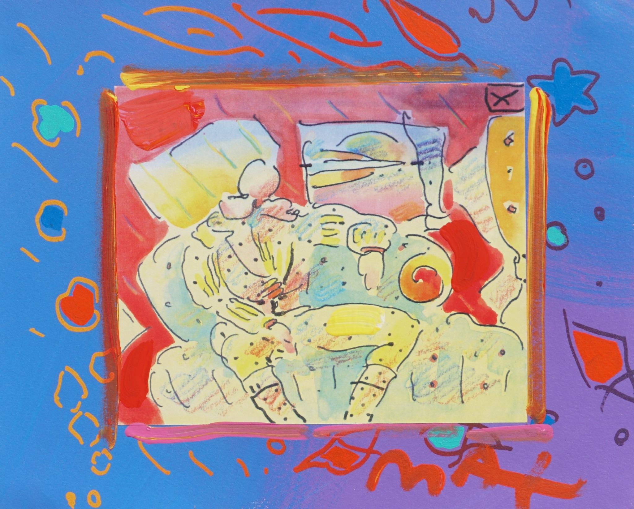 Peter Max Mixed-Media Enamel on Lithograph, 1996 In Good Condition In Dallas, TX