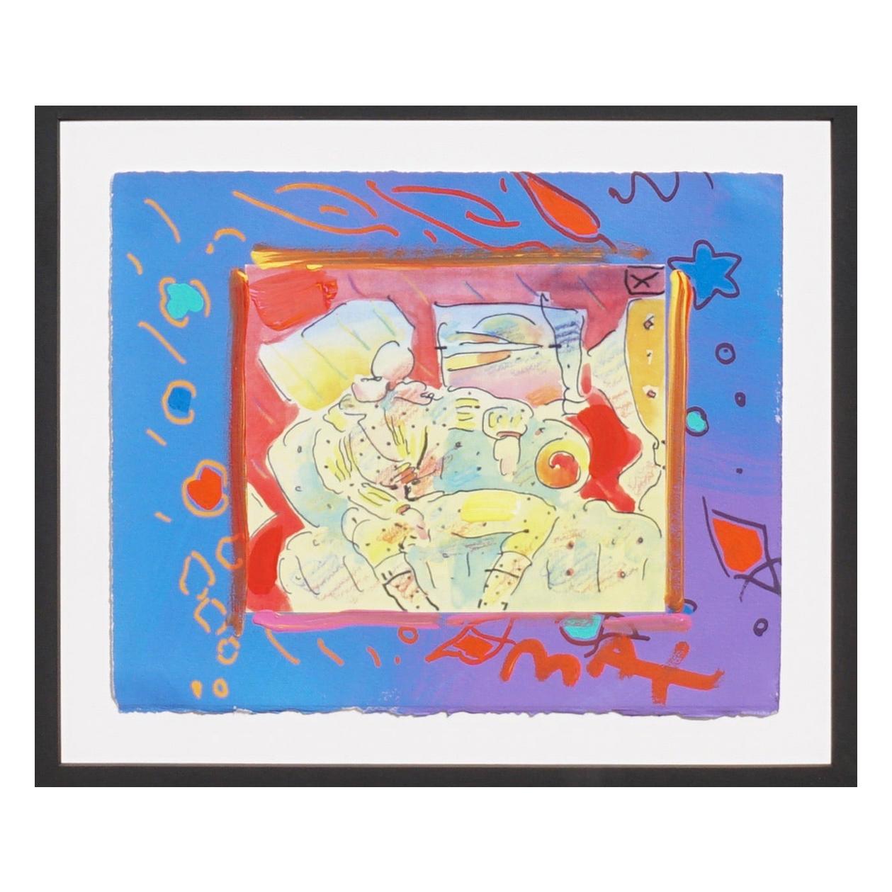 Peter Max Mixed-Media Enamel on Lithograph, 1996