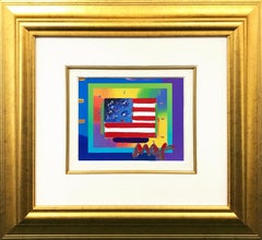 FLAG WITH HEART ON BLENDS