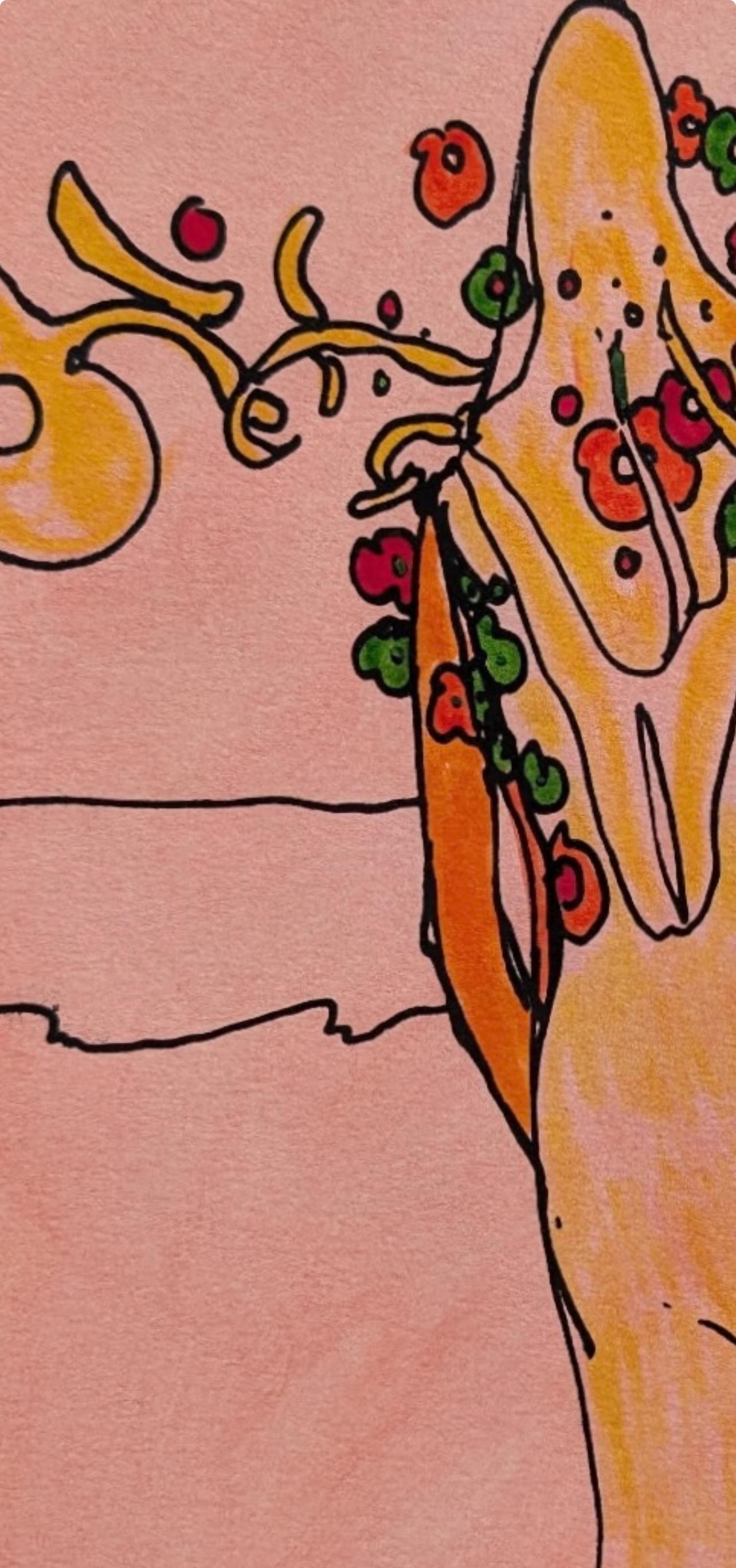 Blumen Lady, Peter Max im Angebot 2