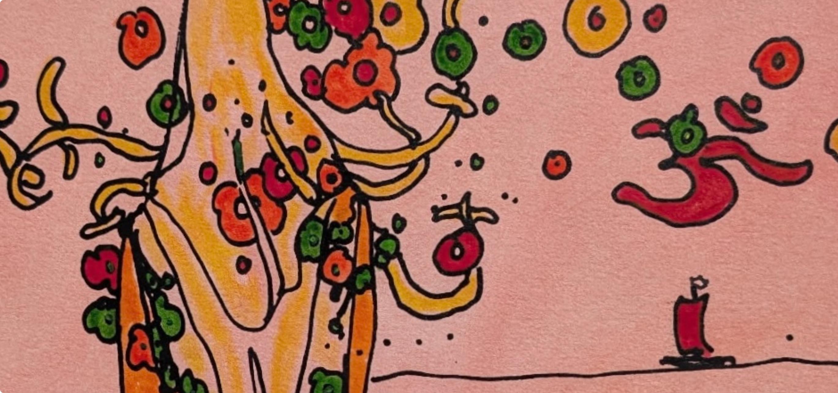 Blumen Lady, Peter Max im Angebot 3