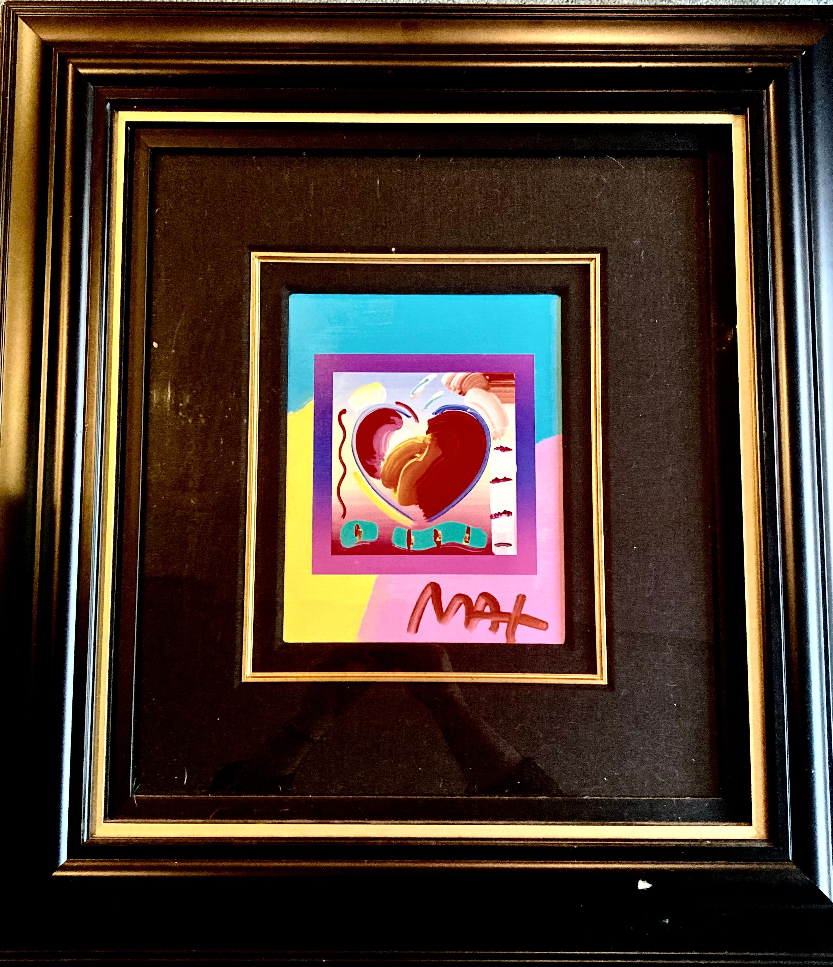 "Heart on Blends" - Mixed Media Art by Peter Max