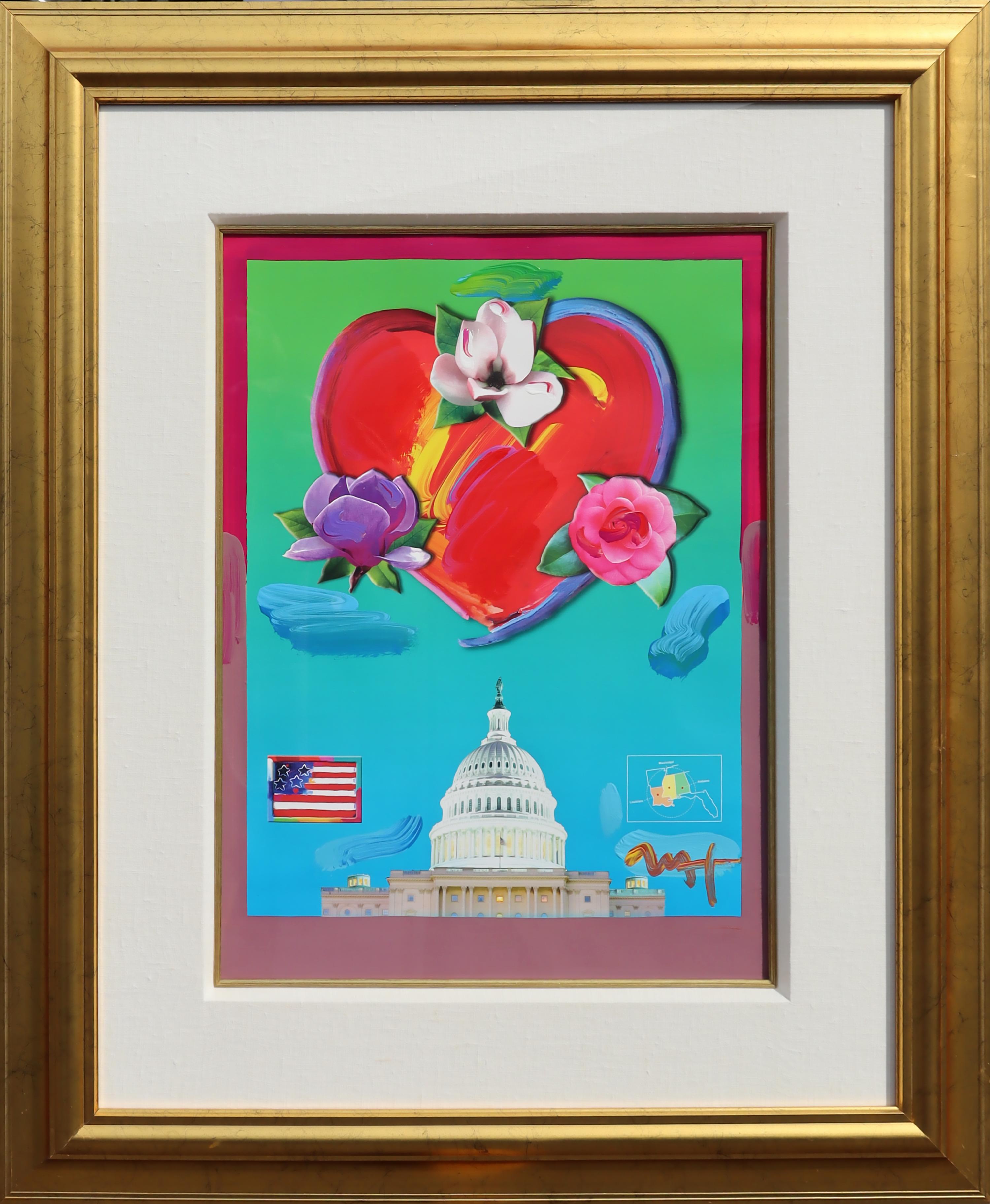 Katrina Relief - Modern Mixed Media Art by Peter Max