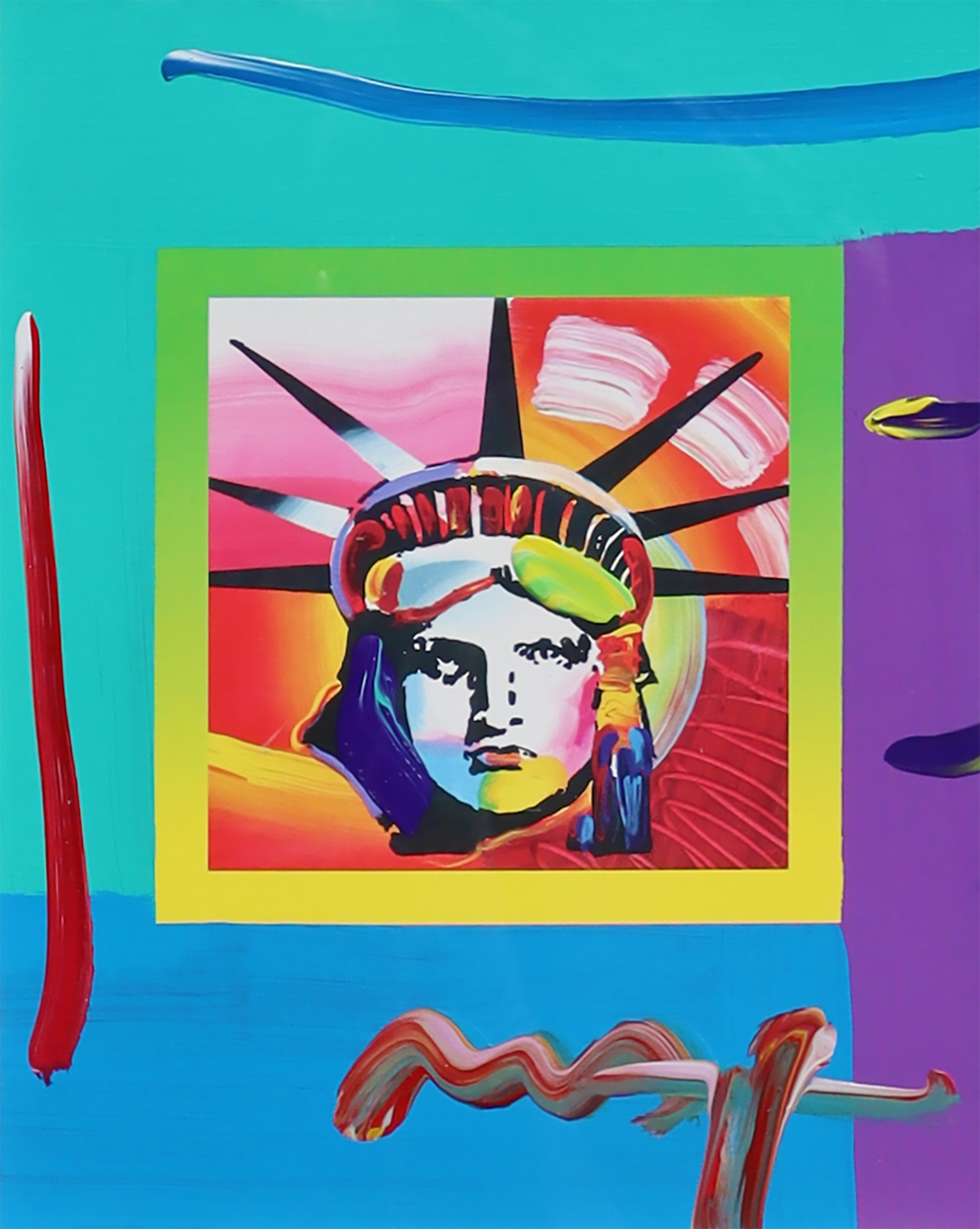 Freiheitskopf II – Mixed Media Art von Peter Max