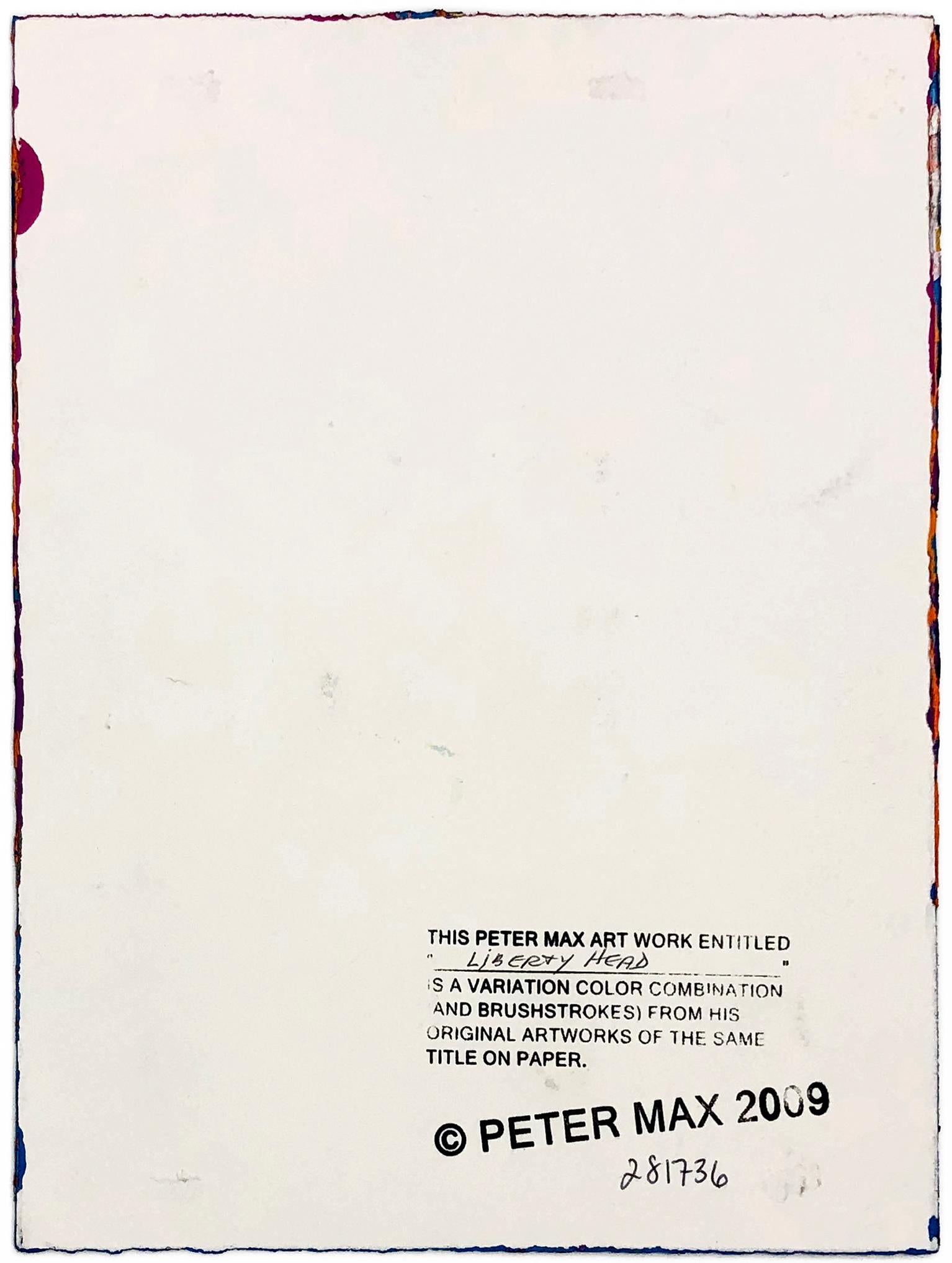 Liberty Head (tecnica mista unica su carta) - Painting di Peter Max