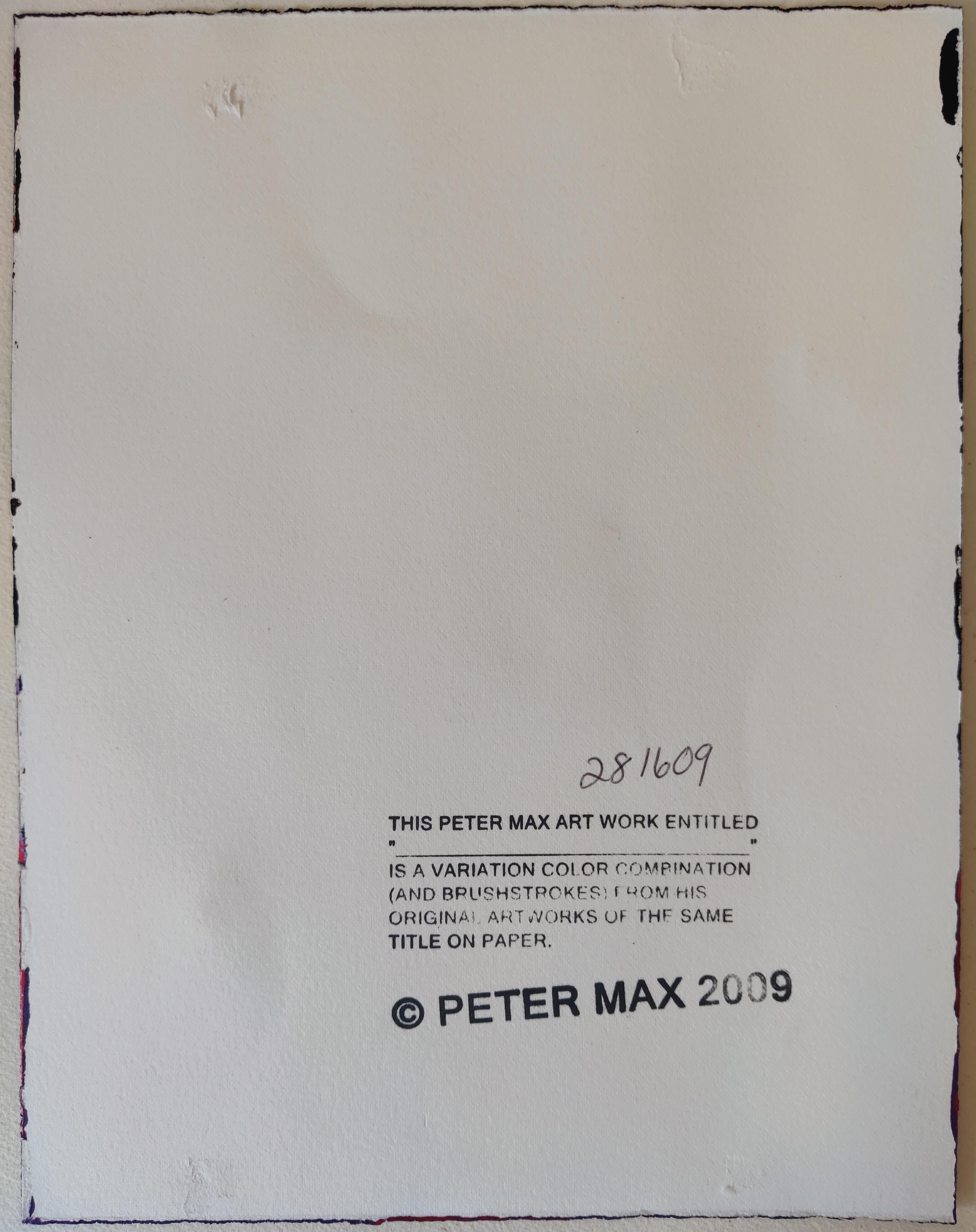Peter Max - Cœur - technique mixte originale en vente 2